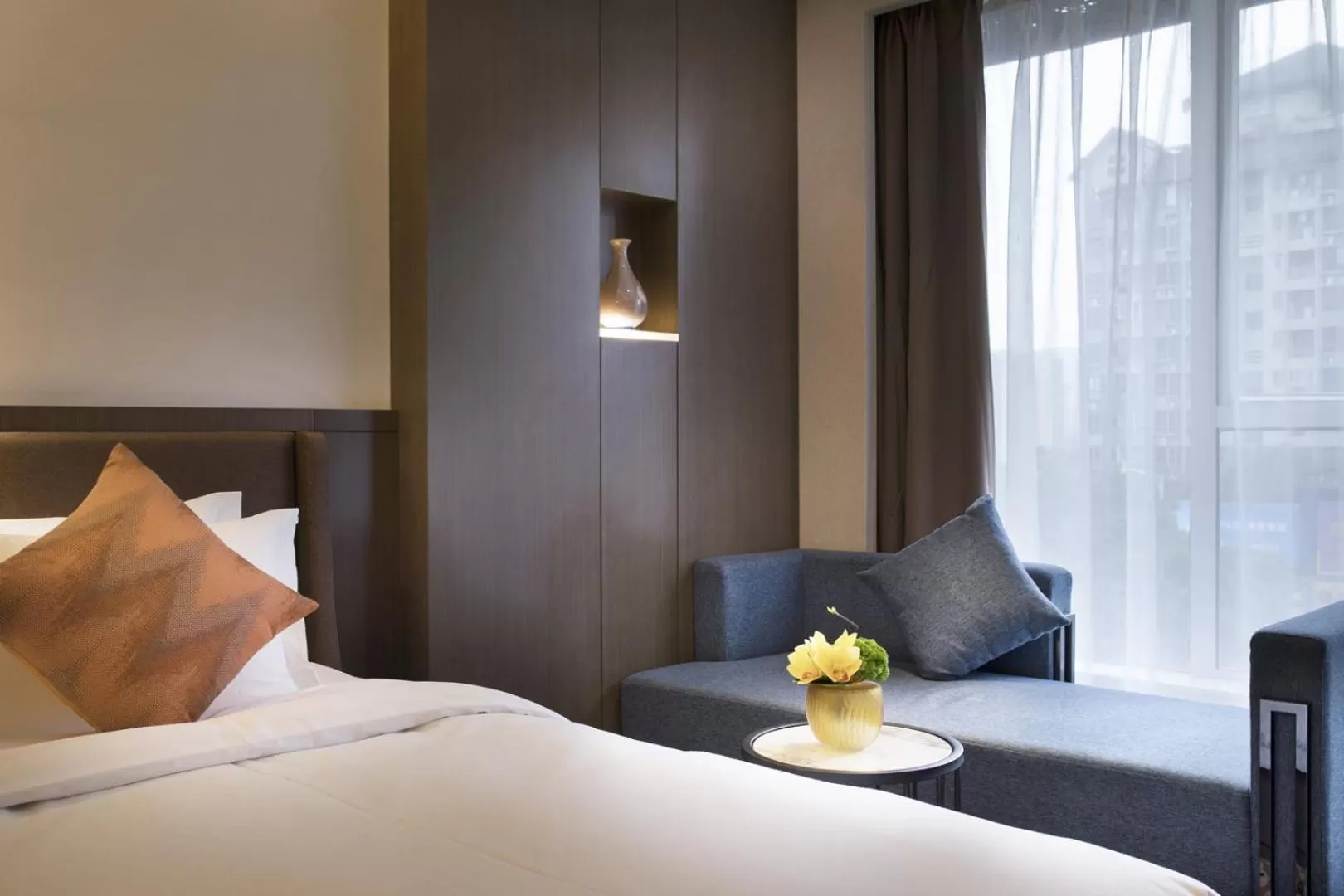 Bed in Paco Hotel Dongpu Guanghzou -Free Shuttle Bus for Canton Fair