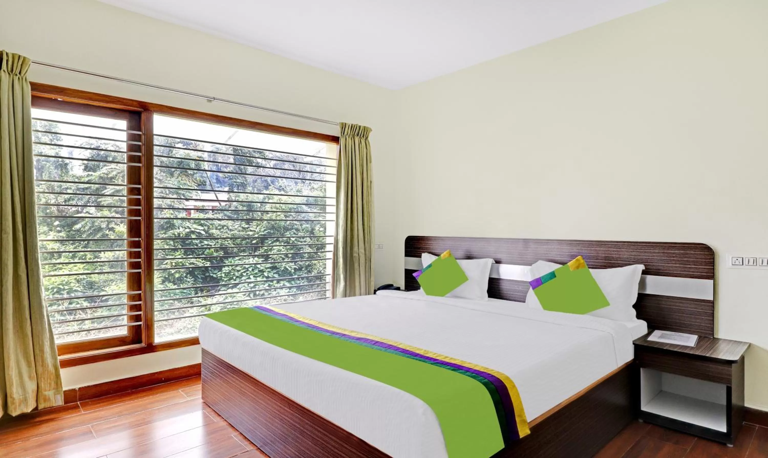 Bedroom, Bed in Treebo Aall Season