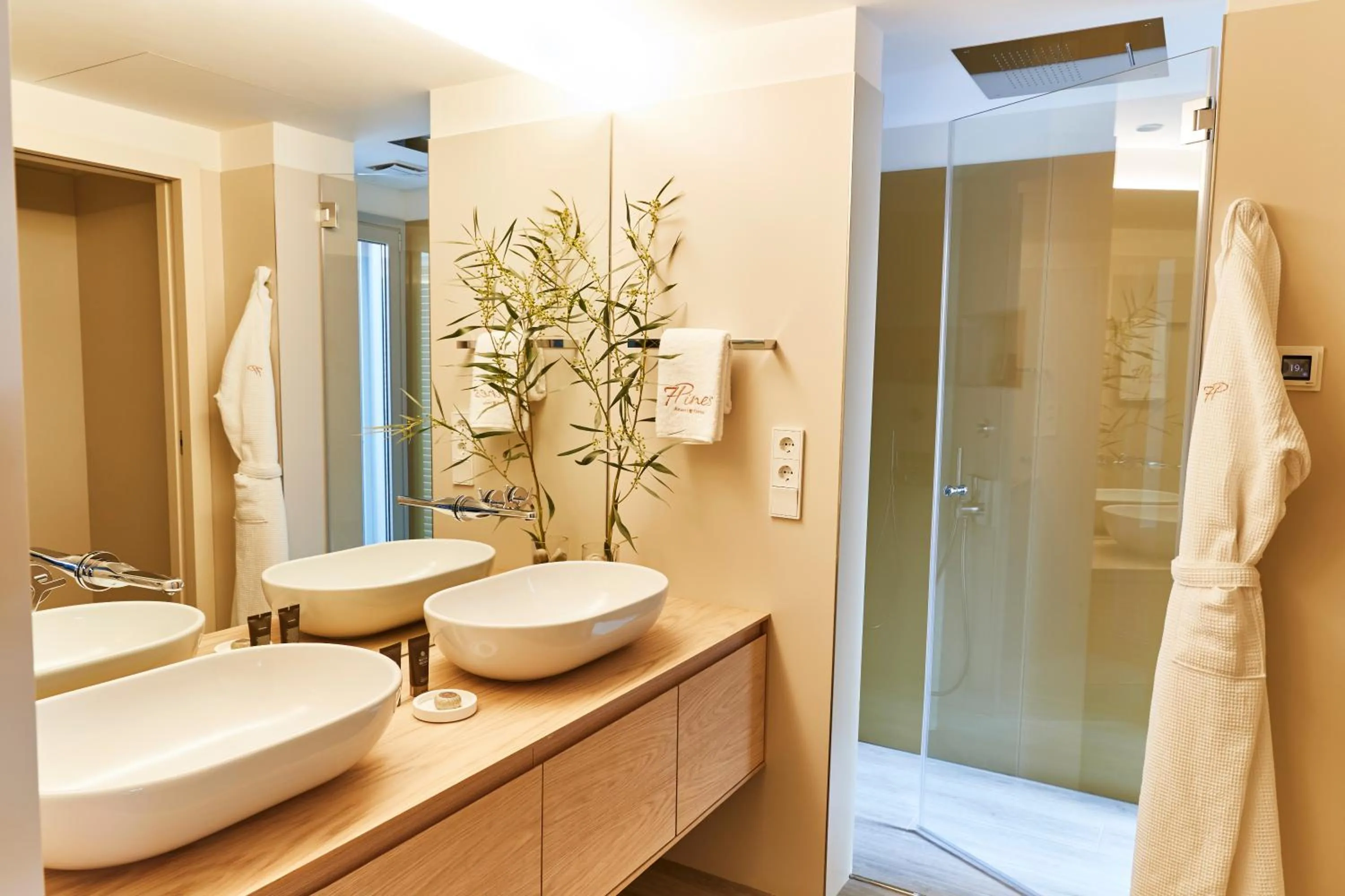 Shower in 7Pines Resort Ibiza, part of Destination by Hyatt