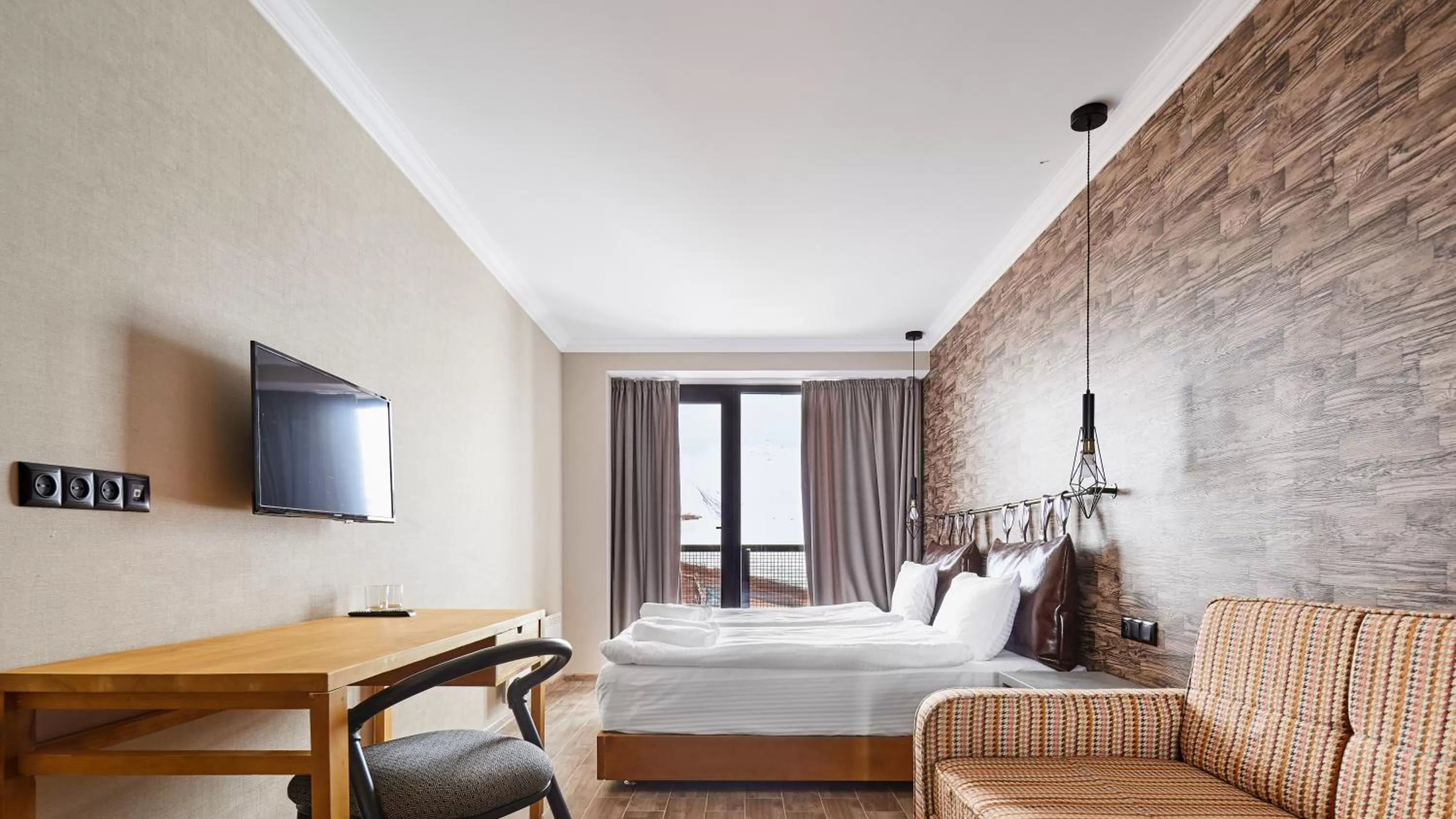 Photo of the whole room, Bed in Gudauri Loft Hotel