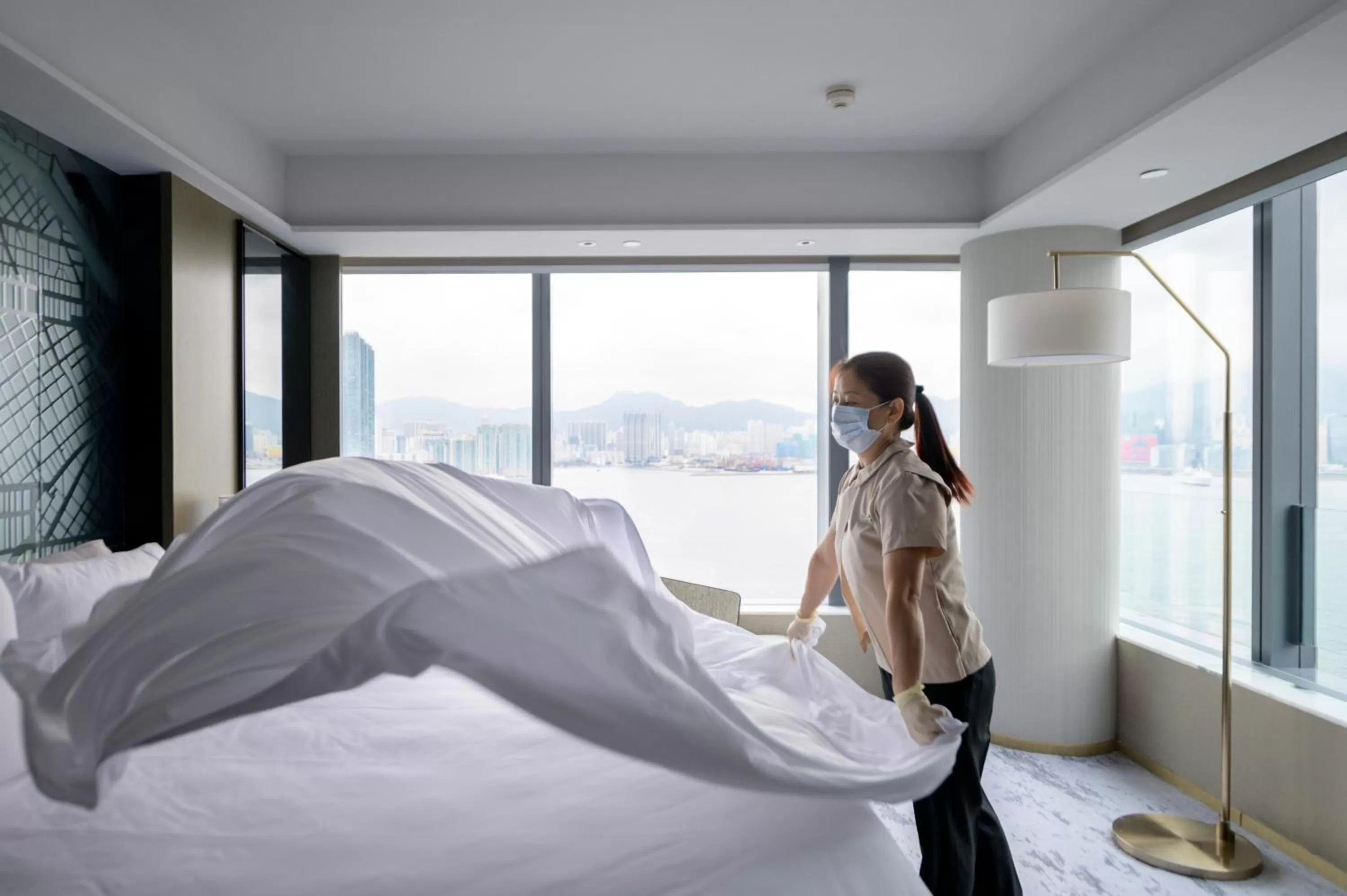 Bed in Hyatt Regency Kolkata