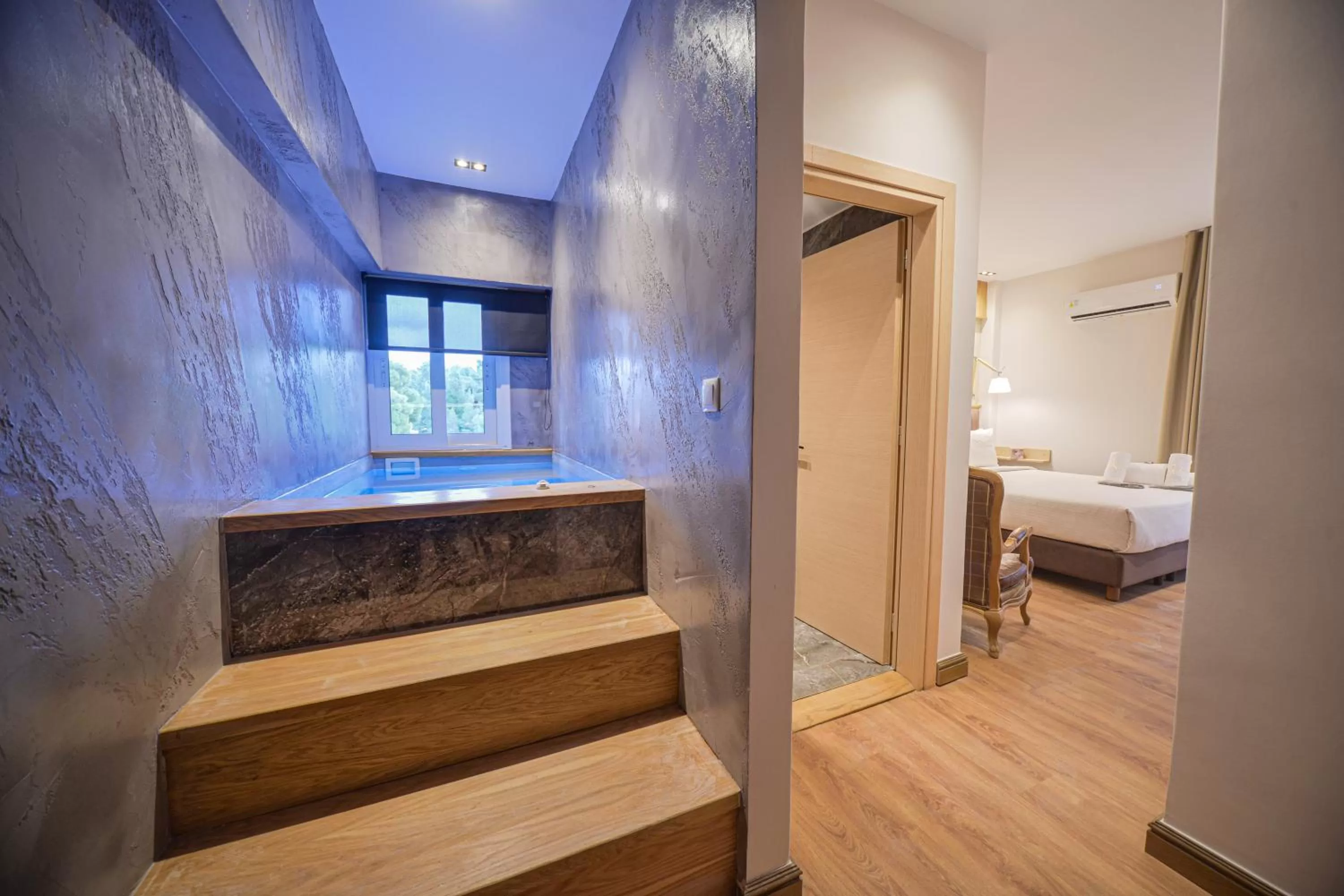 Hot Tub, Bed in Anixi Hotel by AP