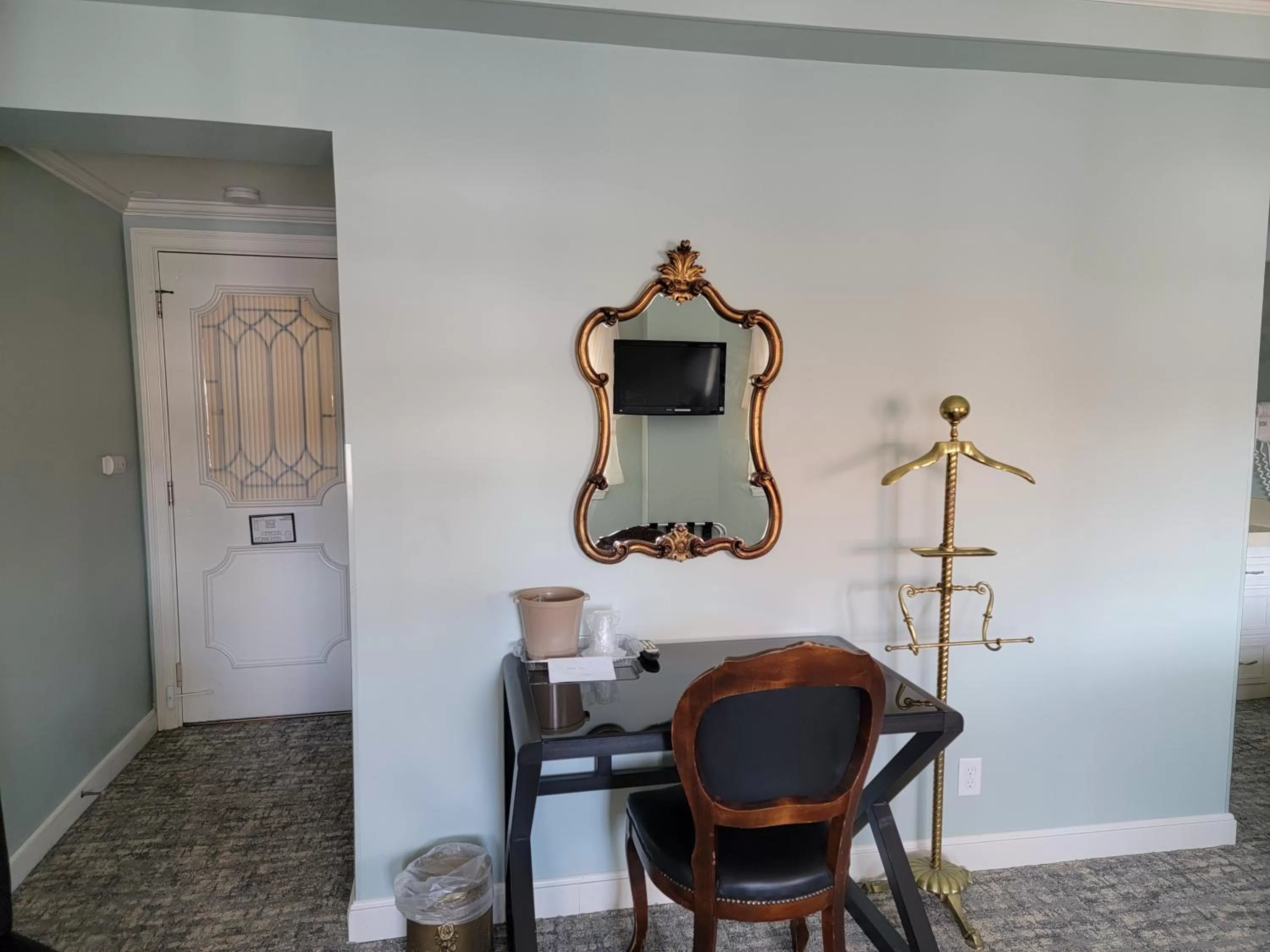 Decorative detail, TV/Entertainment Center in Lowell Inn