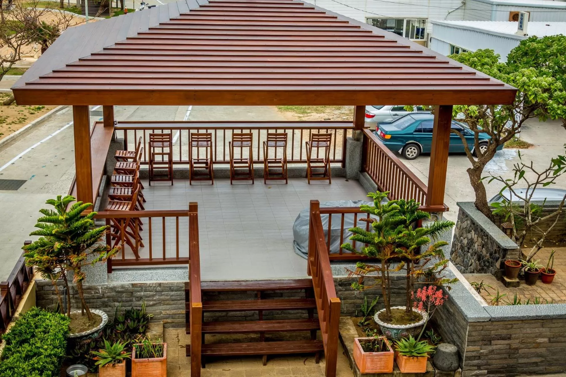 Patio in Beachcastle & Sea View Villa