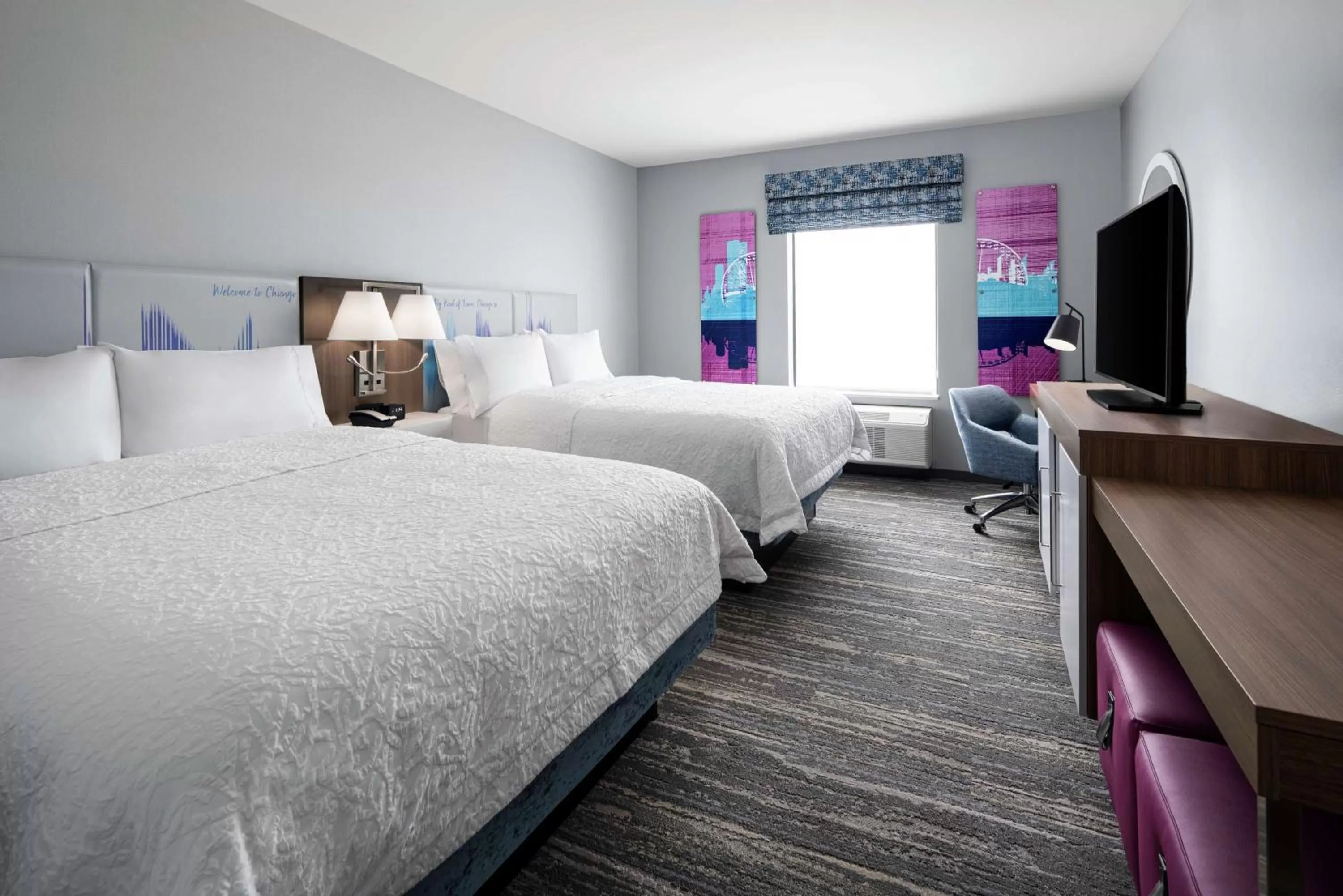 Bedroom, Bed in Hampton Inn & Suites Bridgeview Chicago, Il