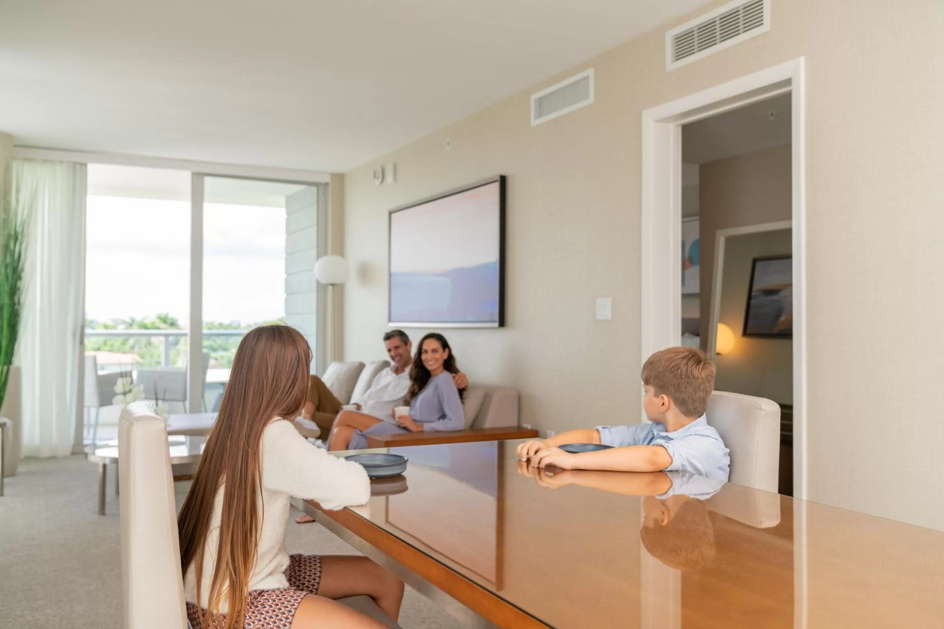 Living room in The Altair Bay Harbor Hotel