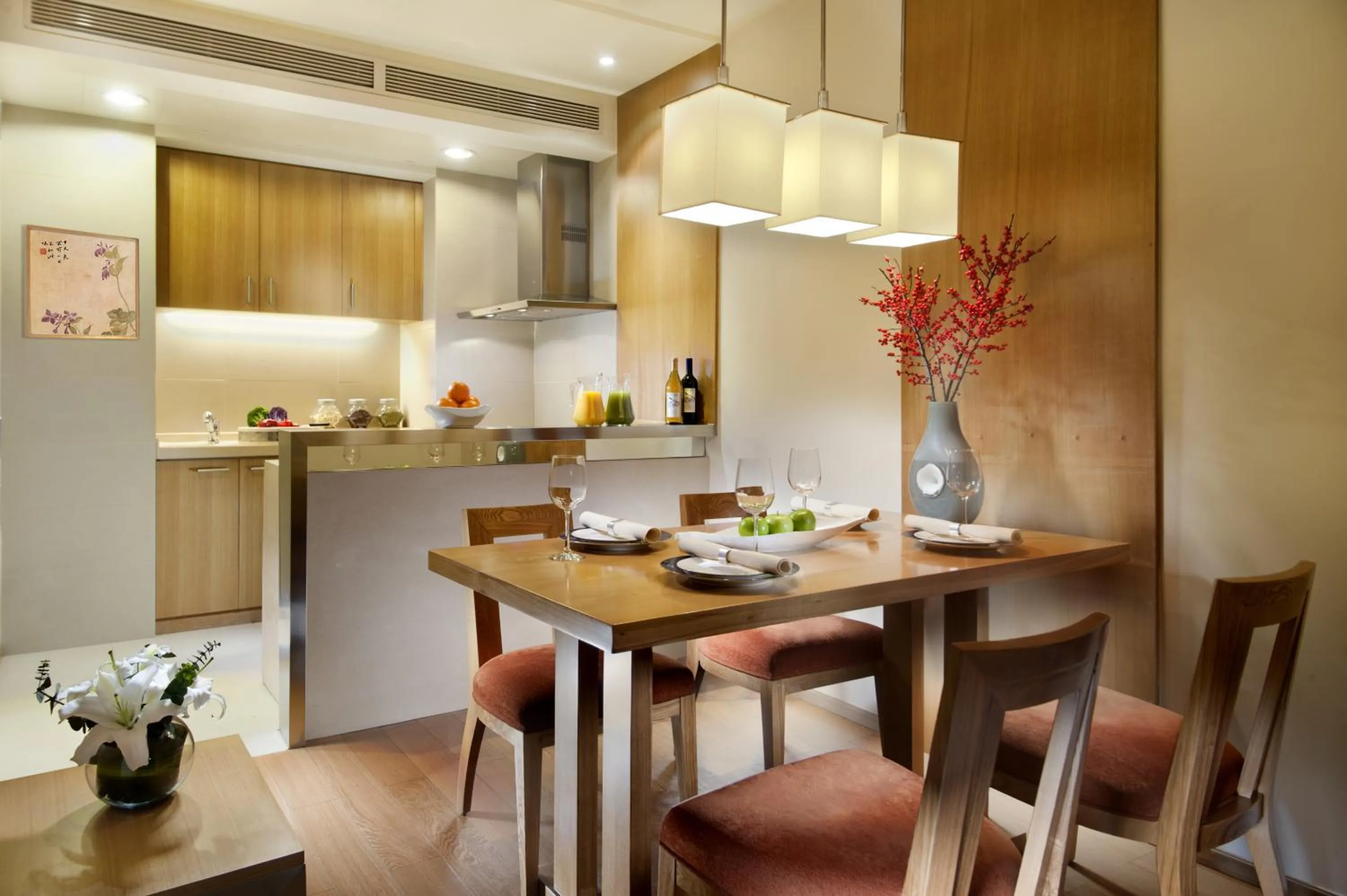 Kitchen or kitchenette in Somerset International Building Tianjin