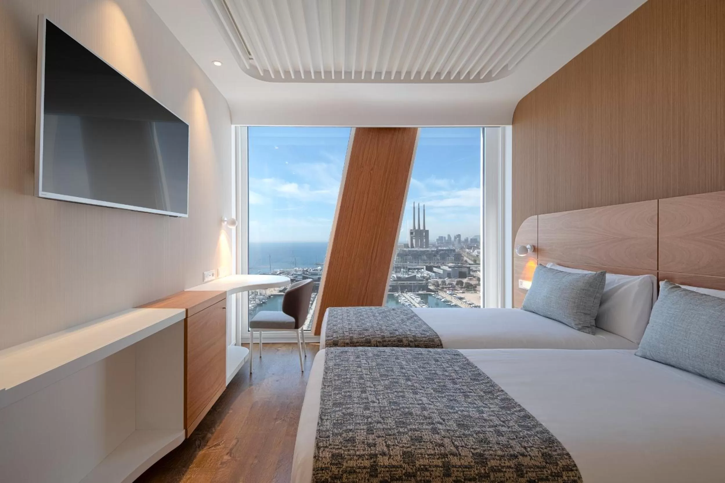 Bedroom, Bed in Hotel Marina Badalona