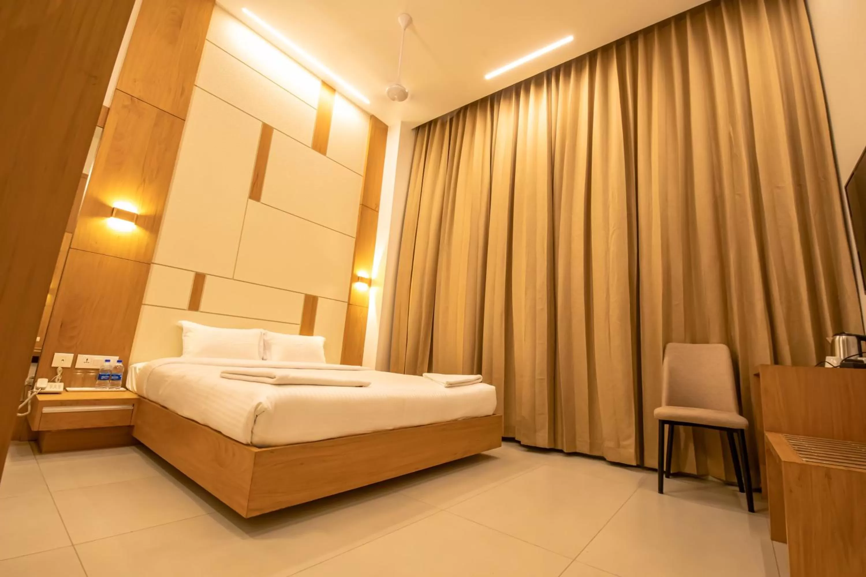 Photo of the whole room, Bed in RATHNA RESIDENCY - Near US CONSULATE