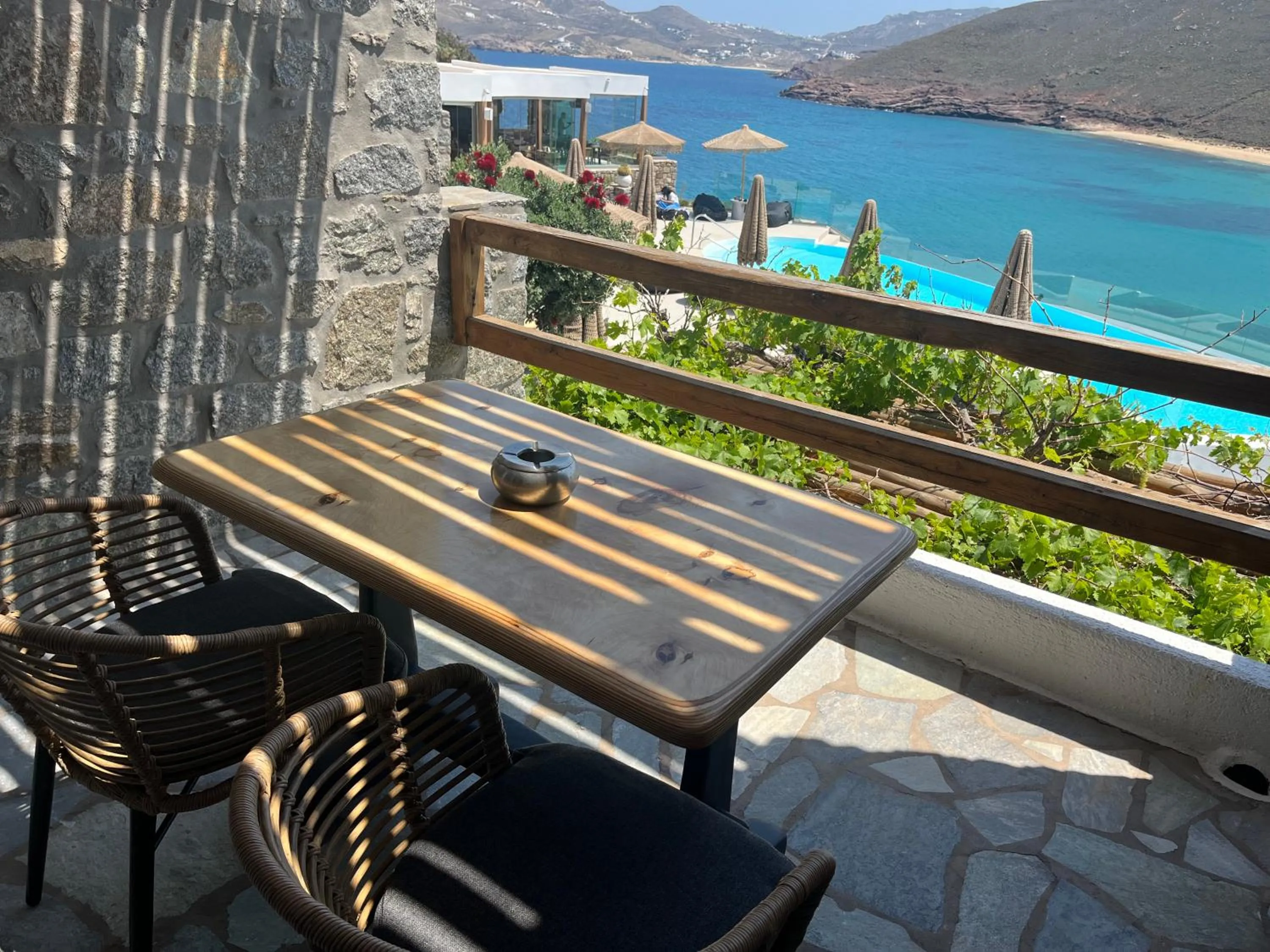 Balcony/Terrace in Panormos Village Hotel