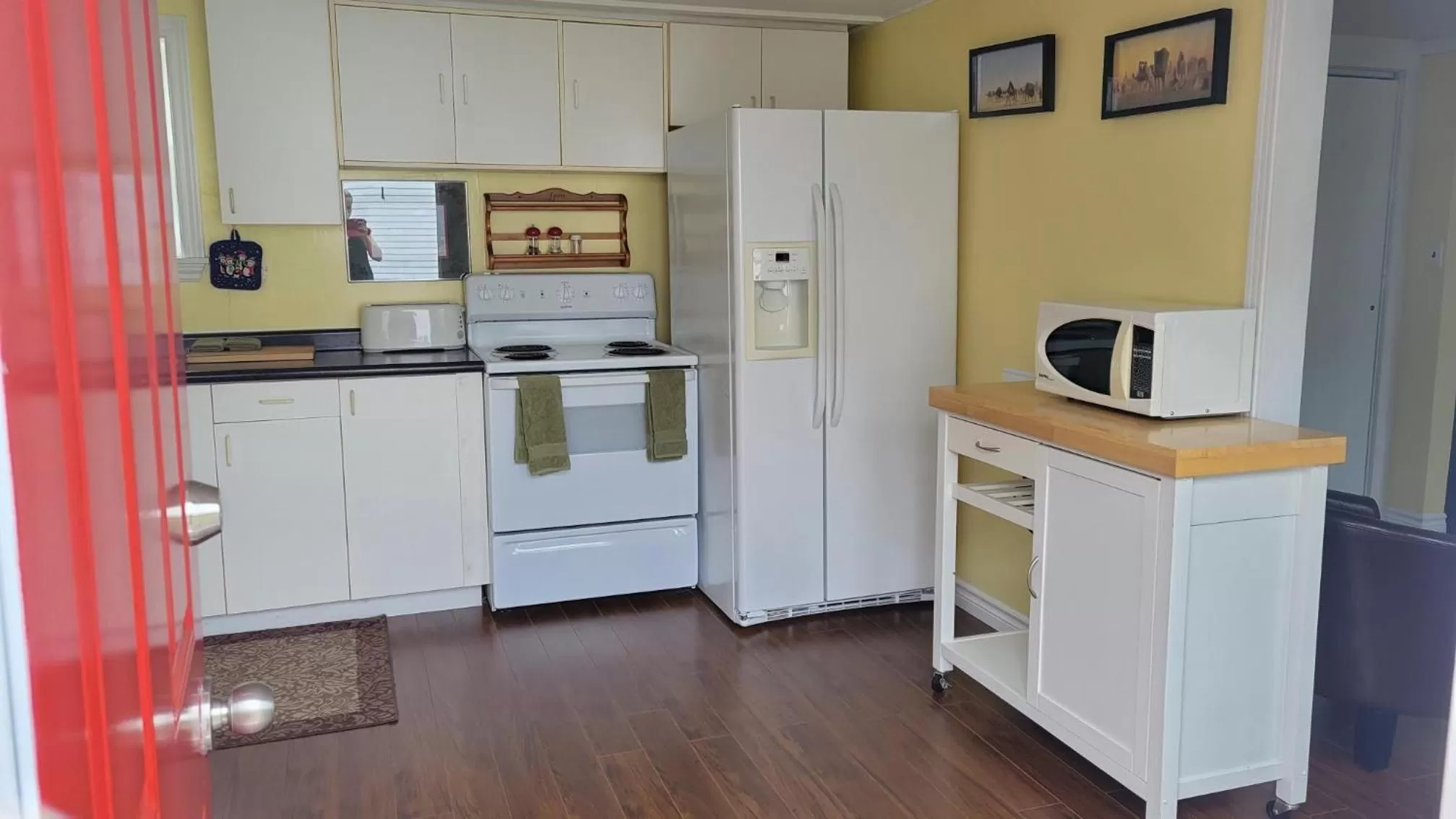 Kitchen or kitchenette in Lakelawn B&B and Motel