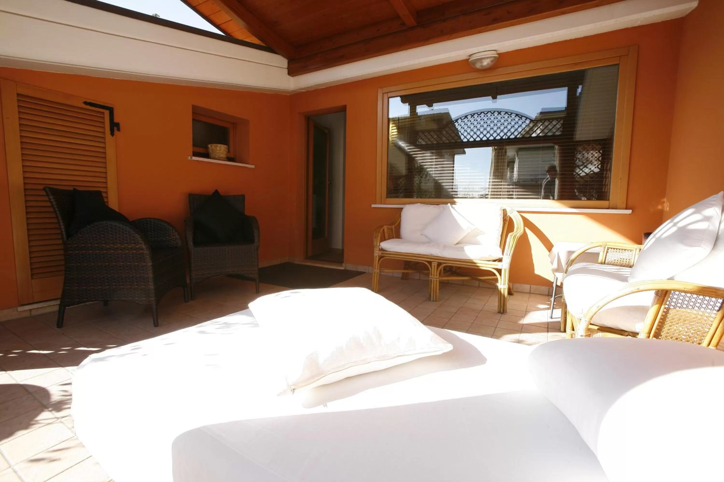 Balcony/Terrace, Bed in Villa Alba Boutique Hotel