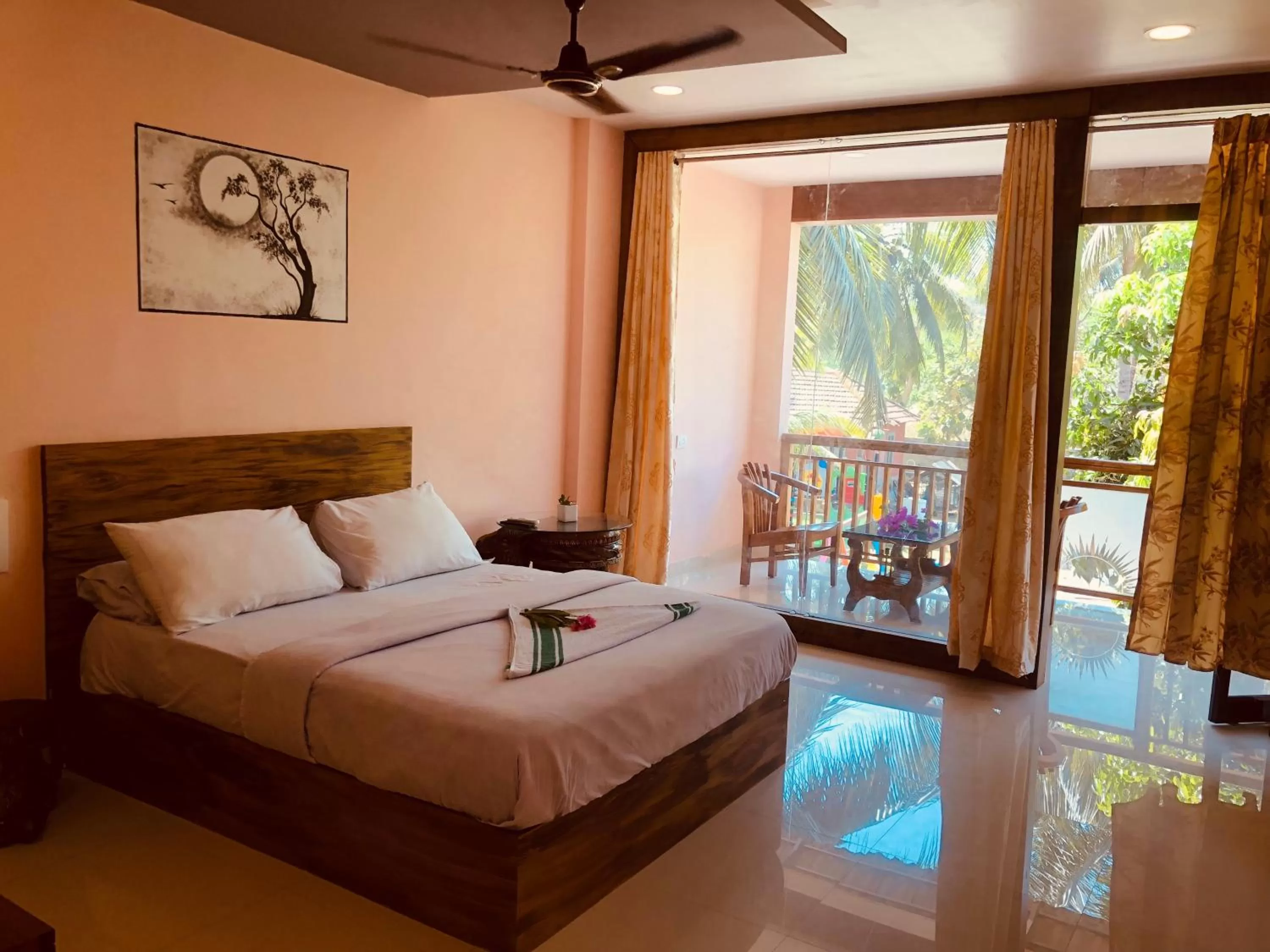 View (from property/room), Bed in Udaya Resort