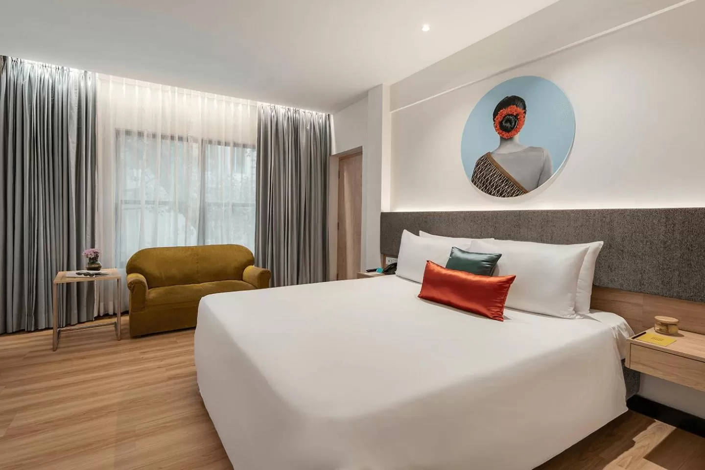 Living room, Bed in Greenpark Hyderabad