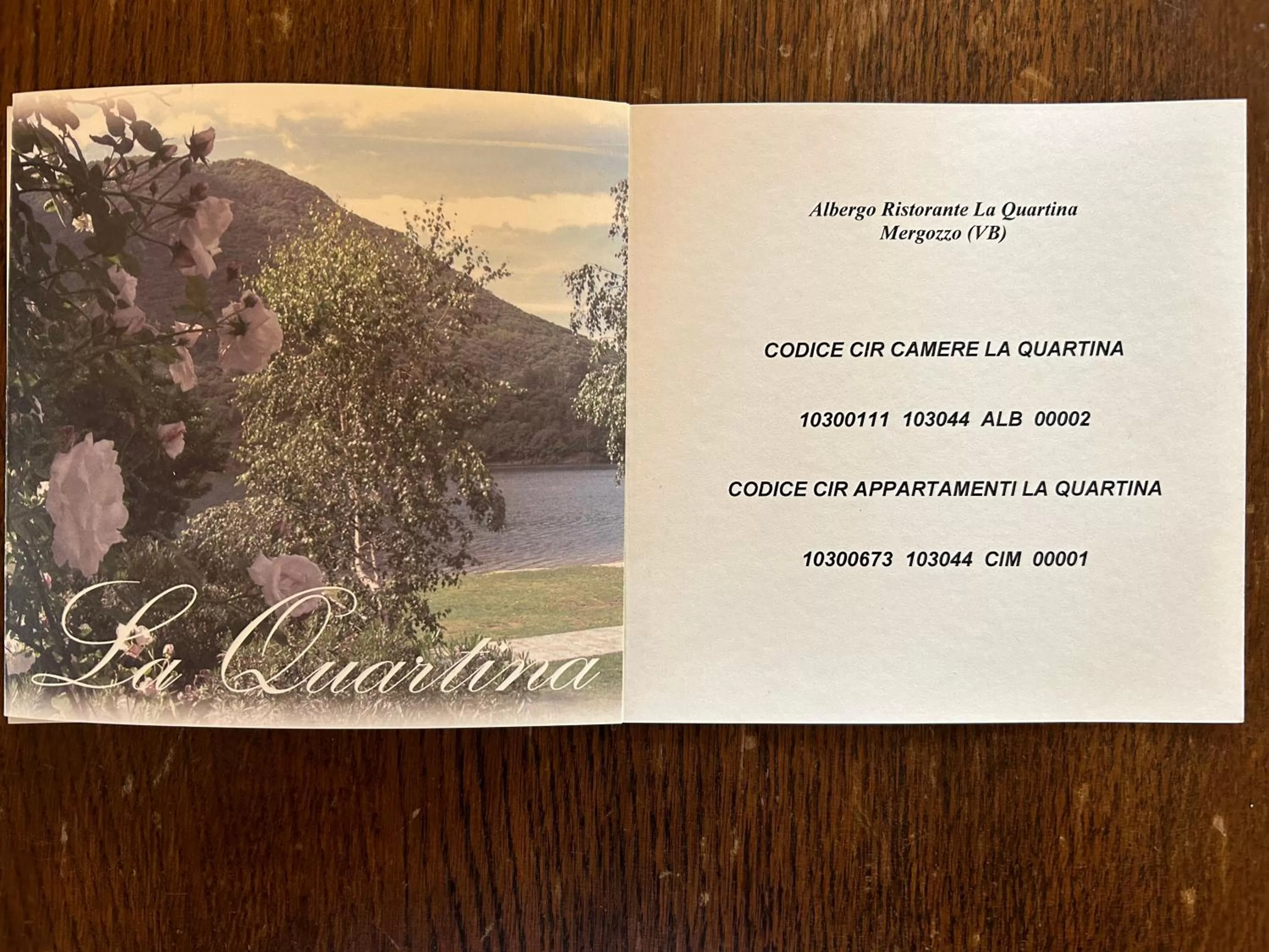 Logo/Certificate/Sign in Hotel Ristorante La Quartina