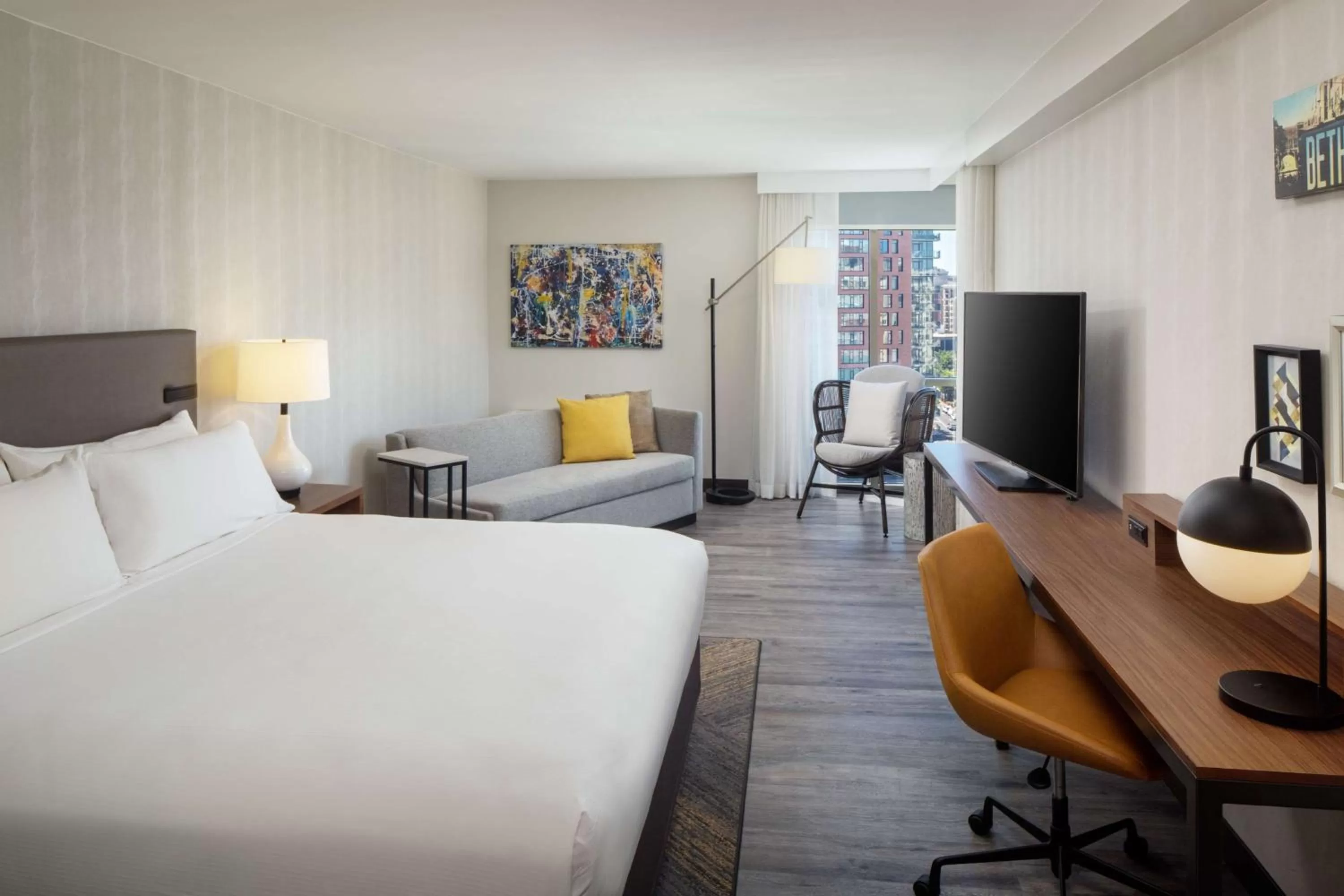 Bedroom, Bed in The Bethesdan Hotel, Tapestry Collection by Hilton