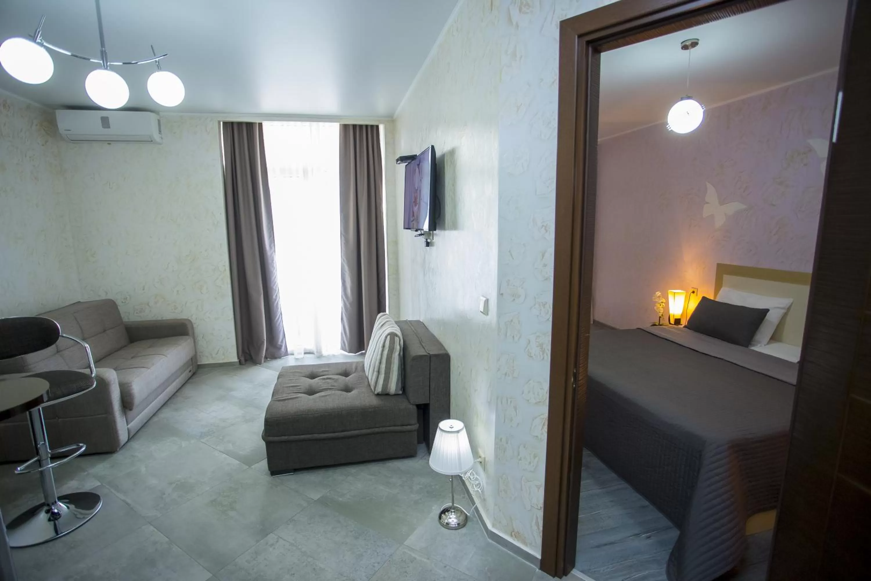 Living room, Bed in Blue Star Batumi