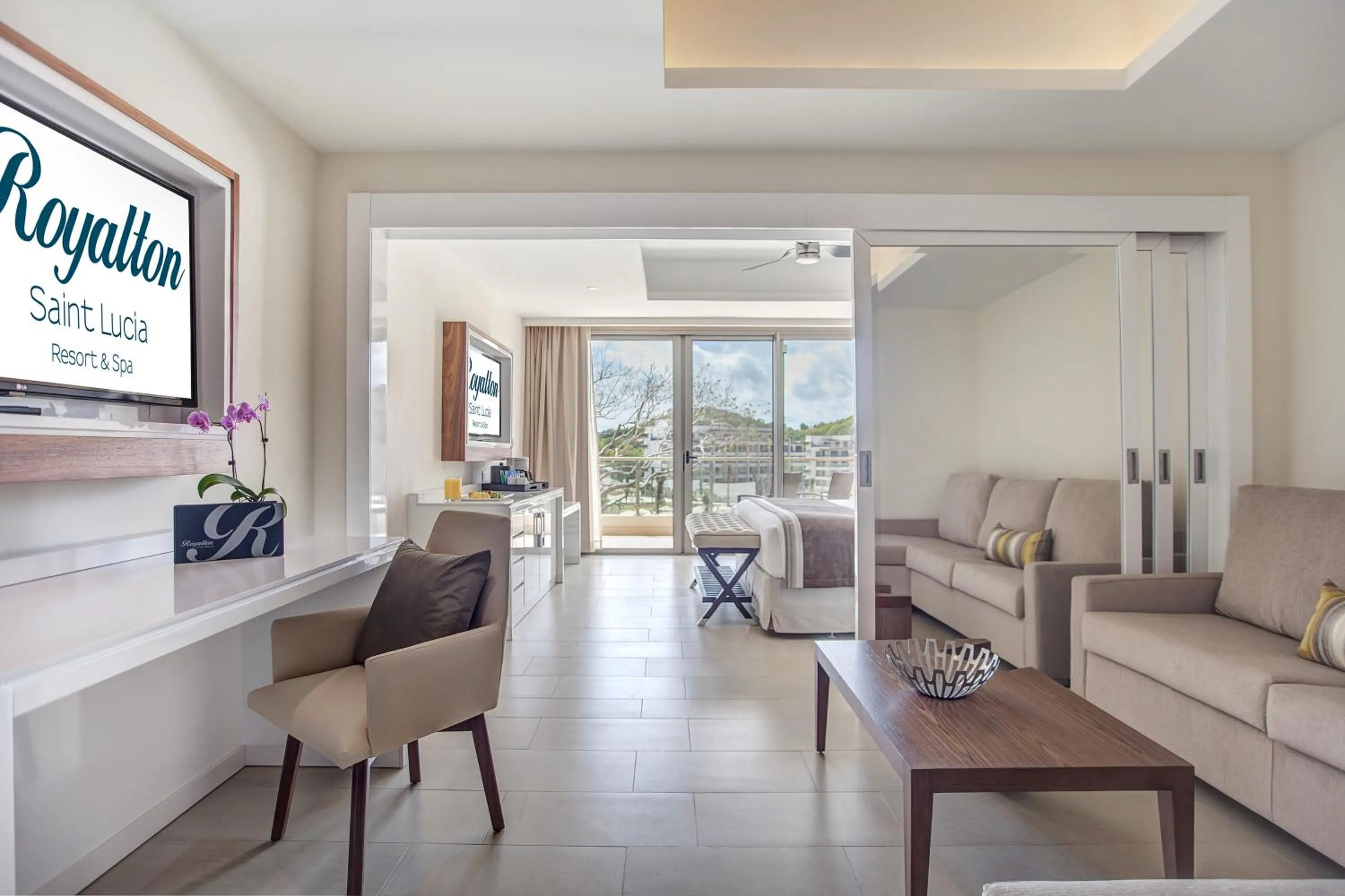 Living room in Royalton Saint Lucia, An Autograph Collection All-Inclusive Resort