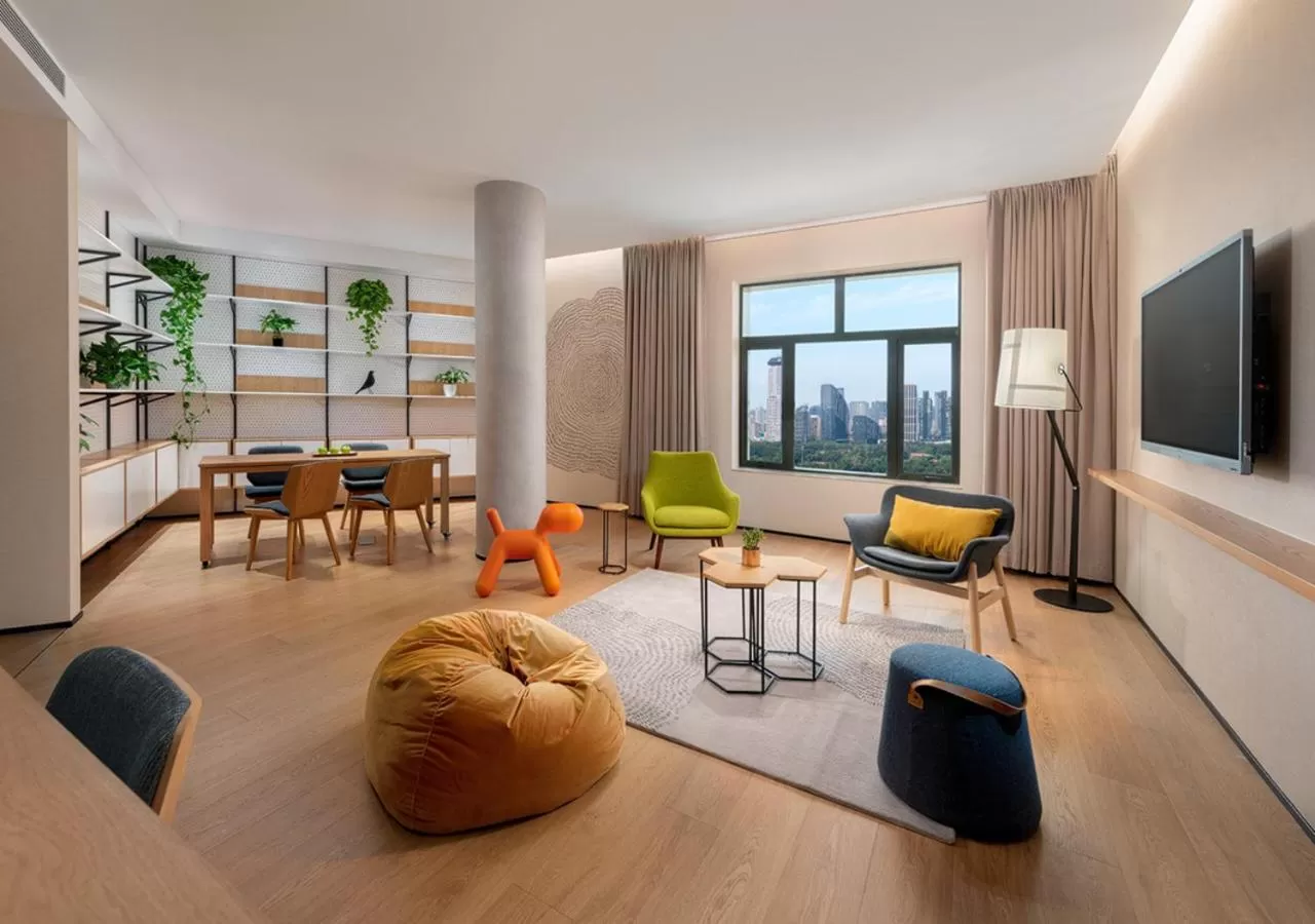 Seating area in BEI Zhaolong Hotel, JdV by Hyatt