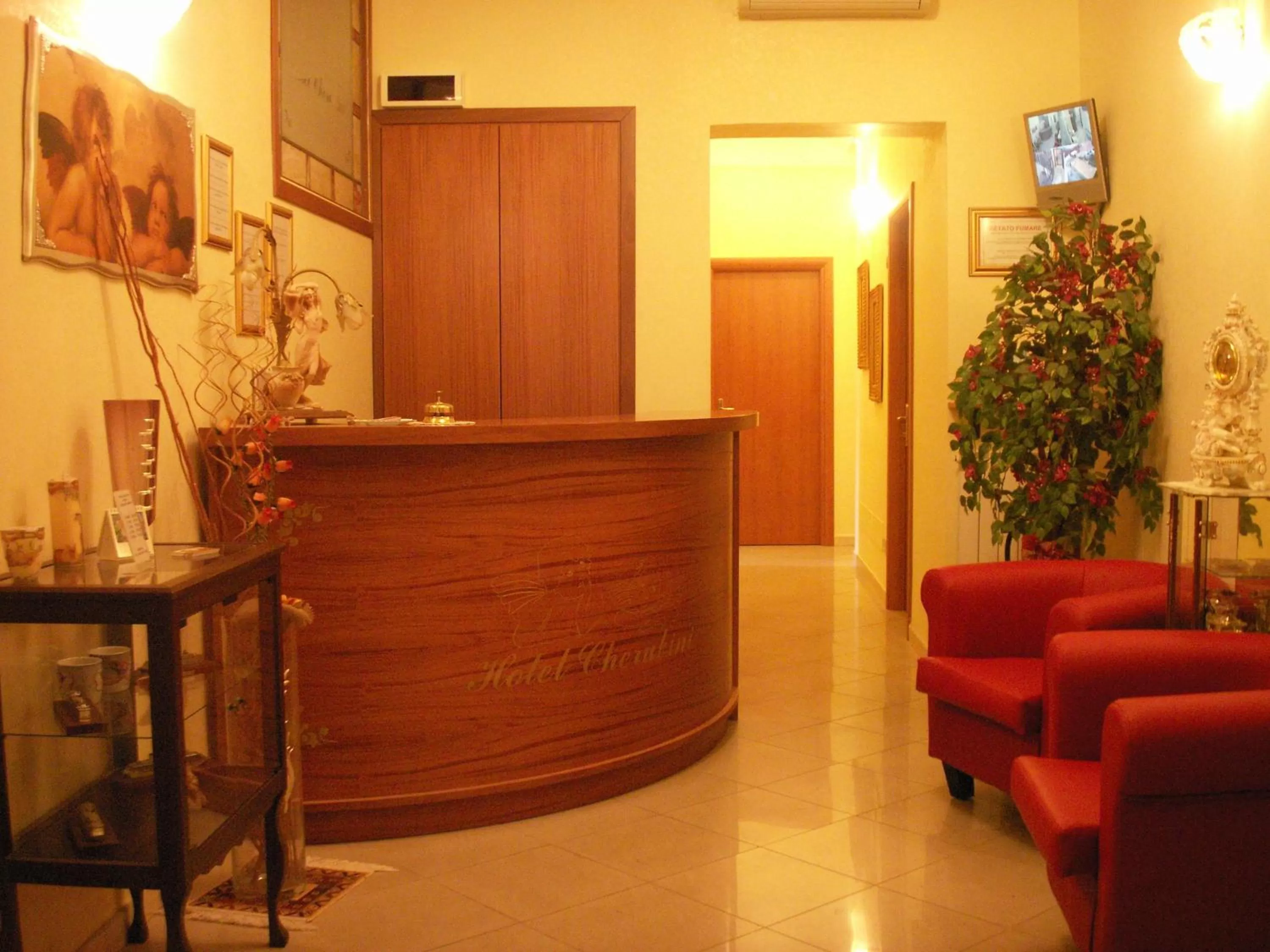 Lobby or reception in Hotel Cherubini