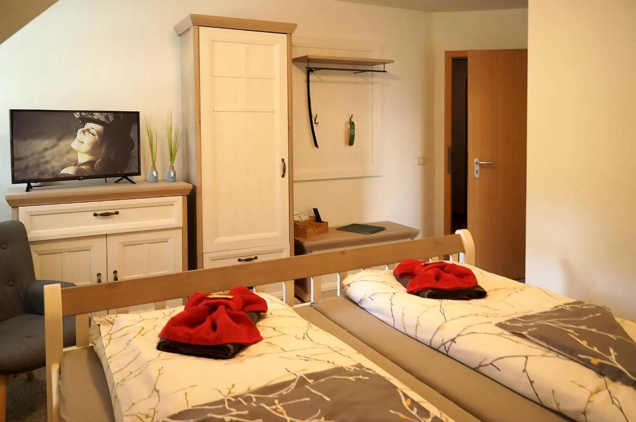 Bed in Erzgebirgshotel Misnia Bärenfels