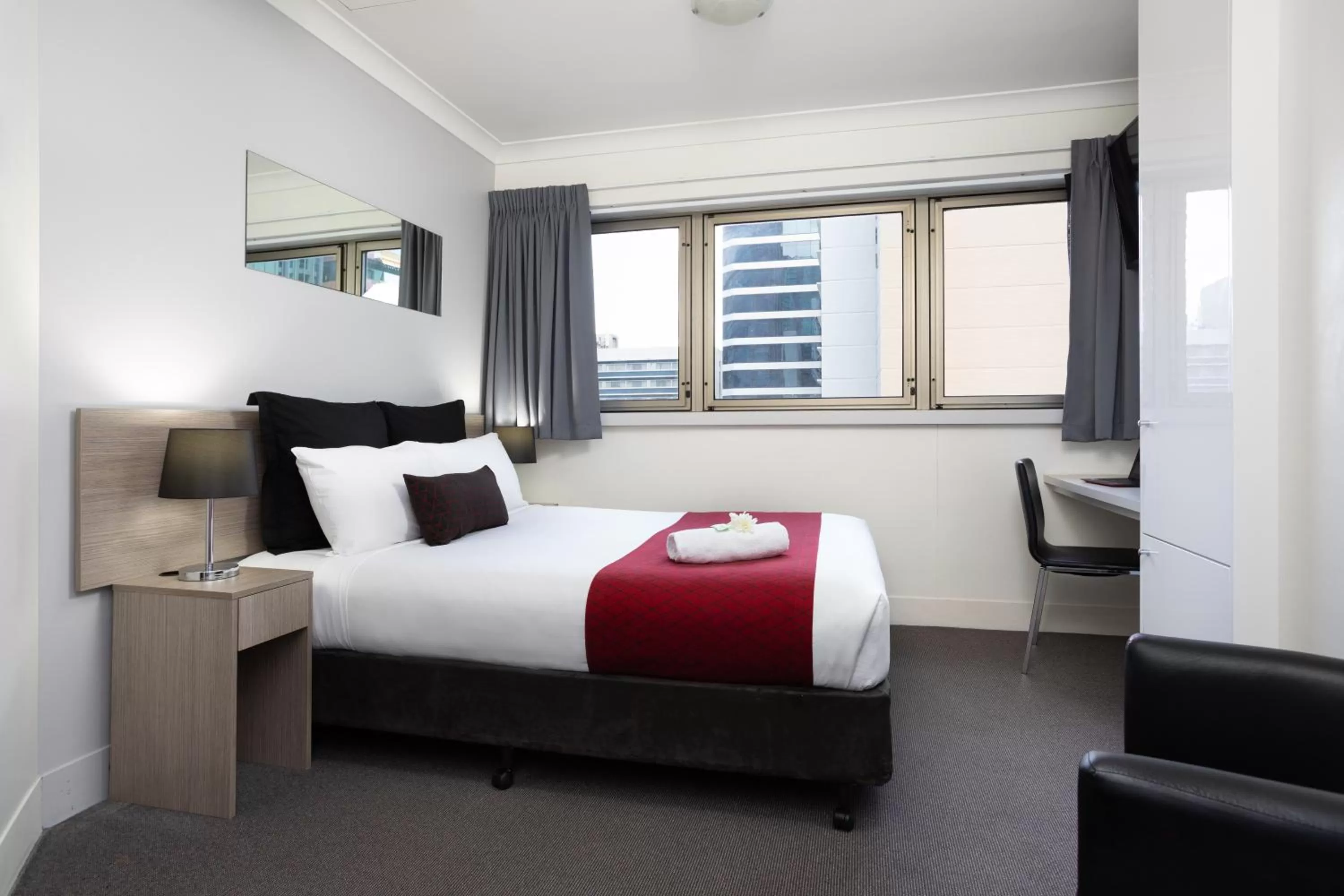Bedroom, Bed in George Hotel Brisbane, Independent Collection by EVT