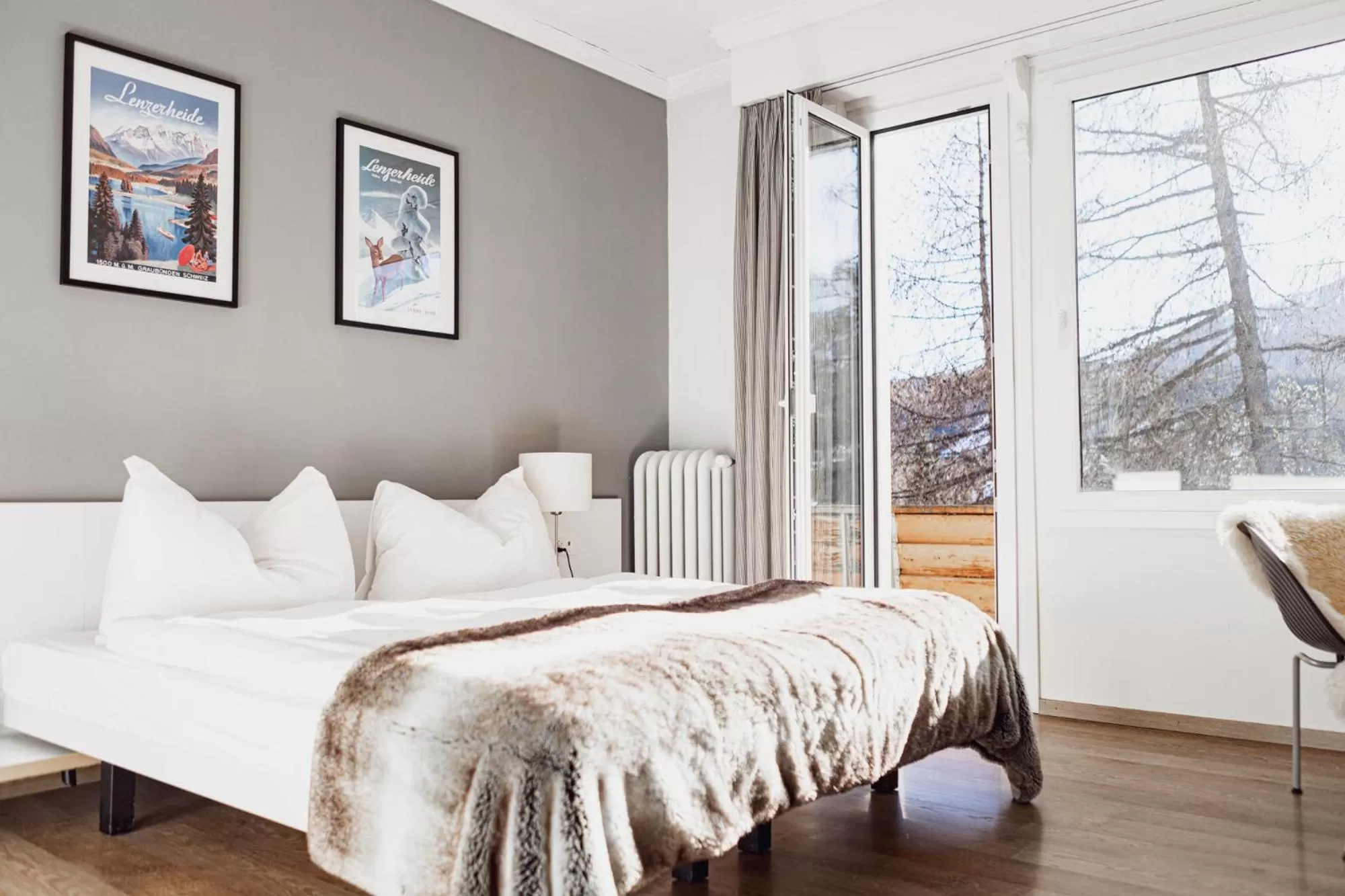 Bedroom, Bed in Kurhaus Lenzerheide