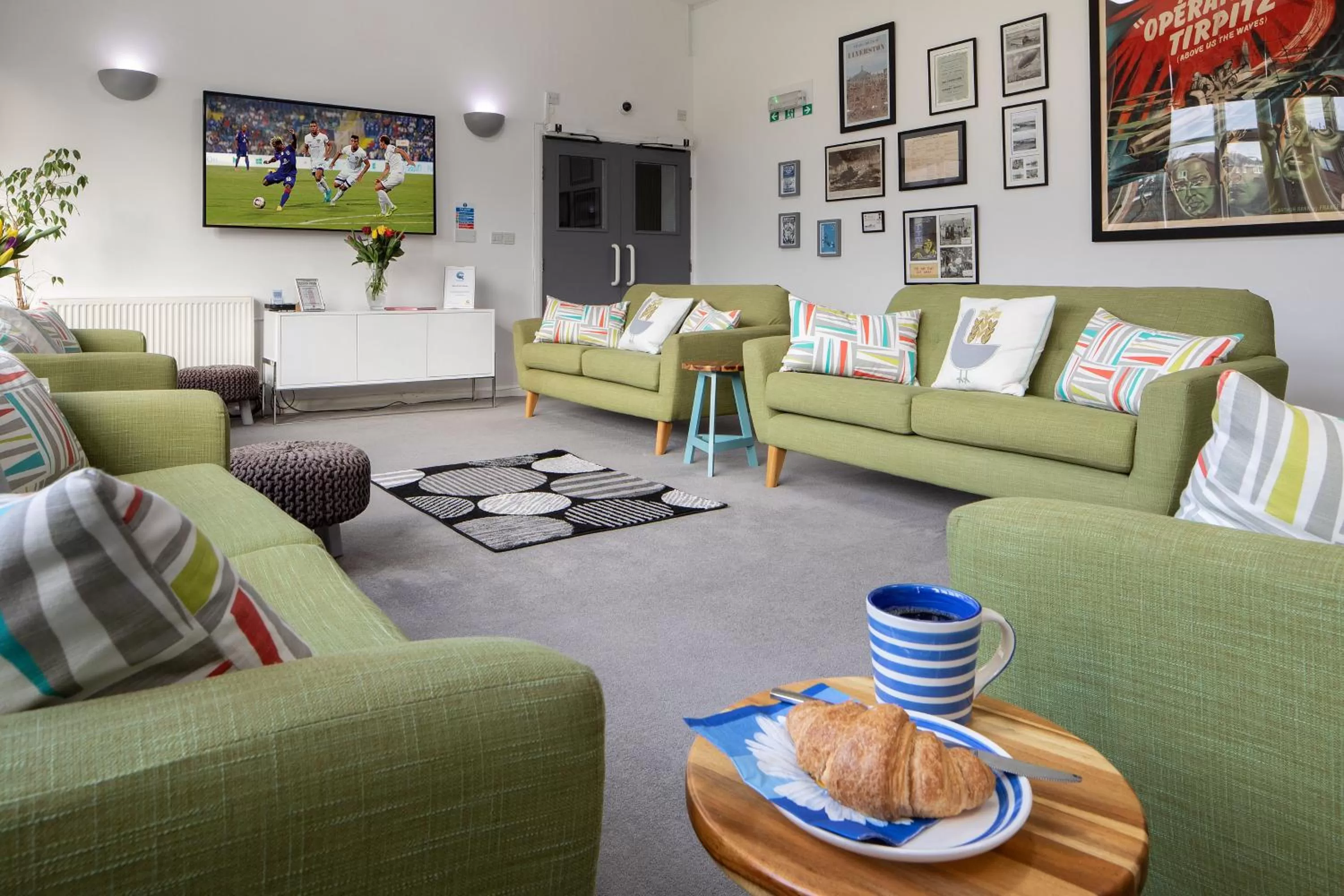 Communal lounge/ TV room in West Point House