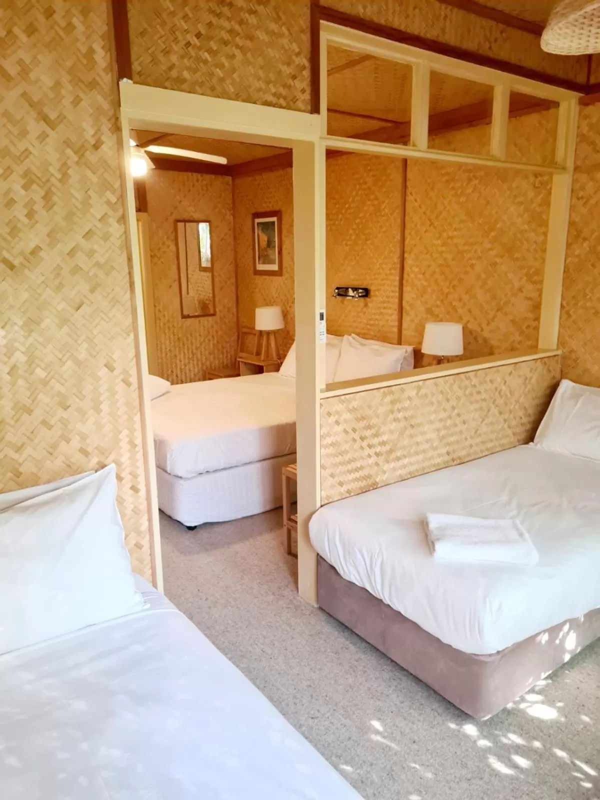 Bed in Tallow Beach Motel