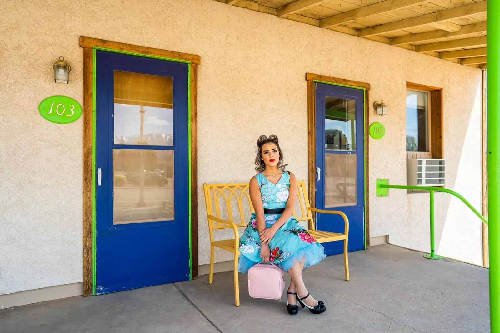 Property building in The Atomic Blue Motor-Inn