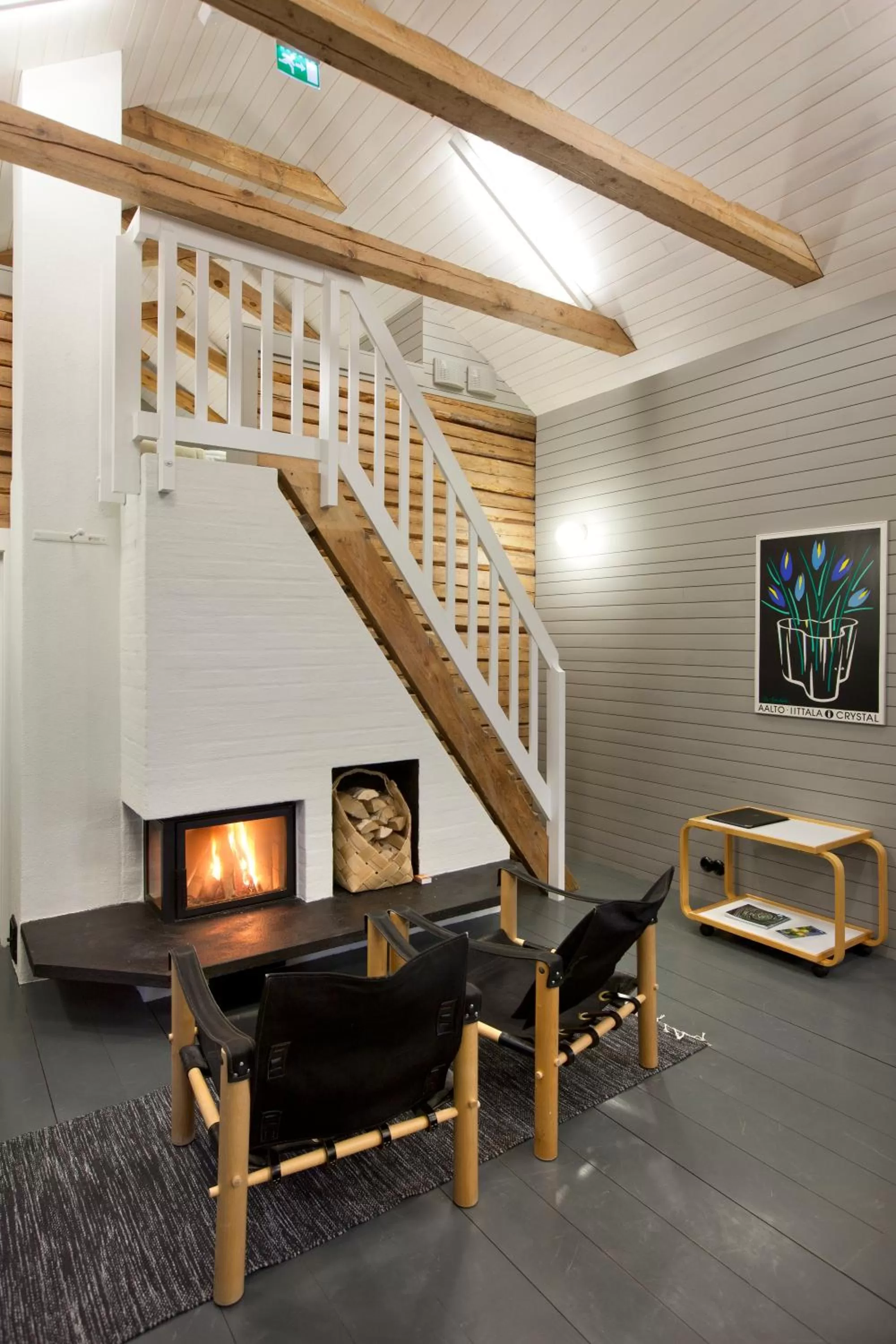 Seating area in Ahlströmin Ruukki Noormarkku