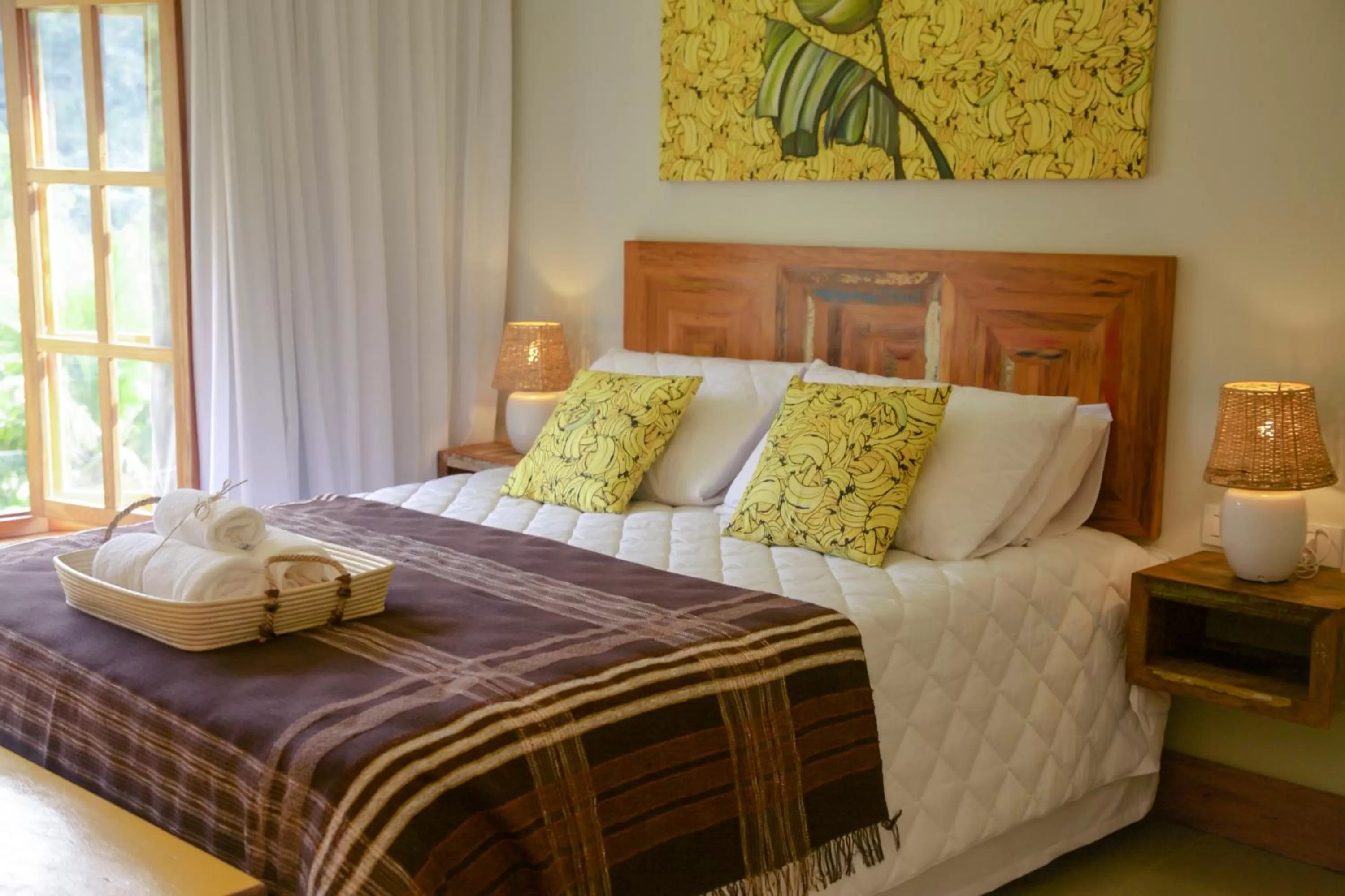 Bed in Pousada Vila do Loro