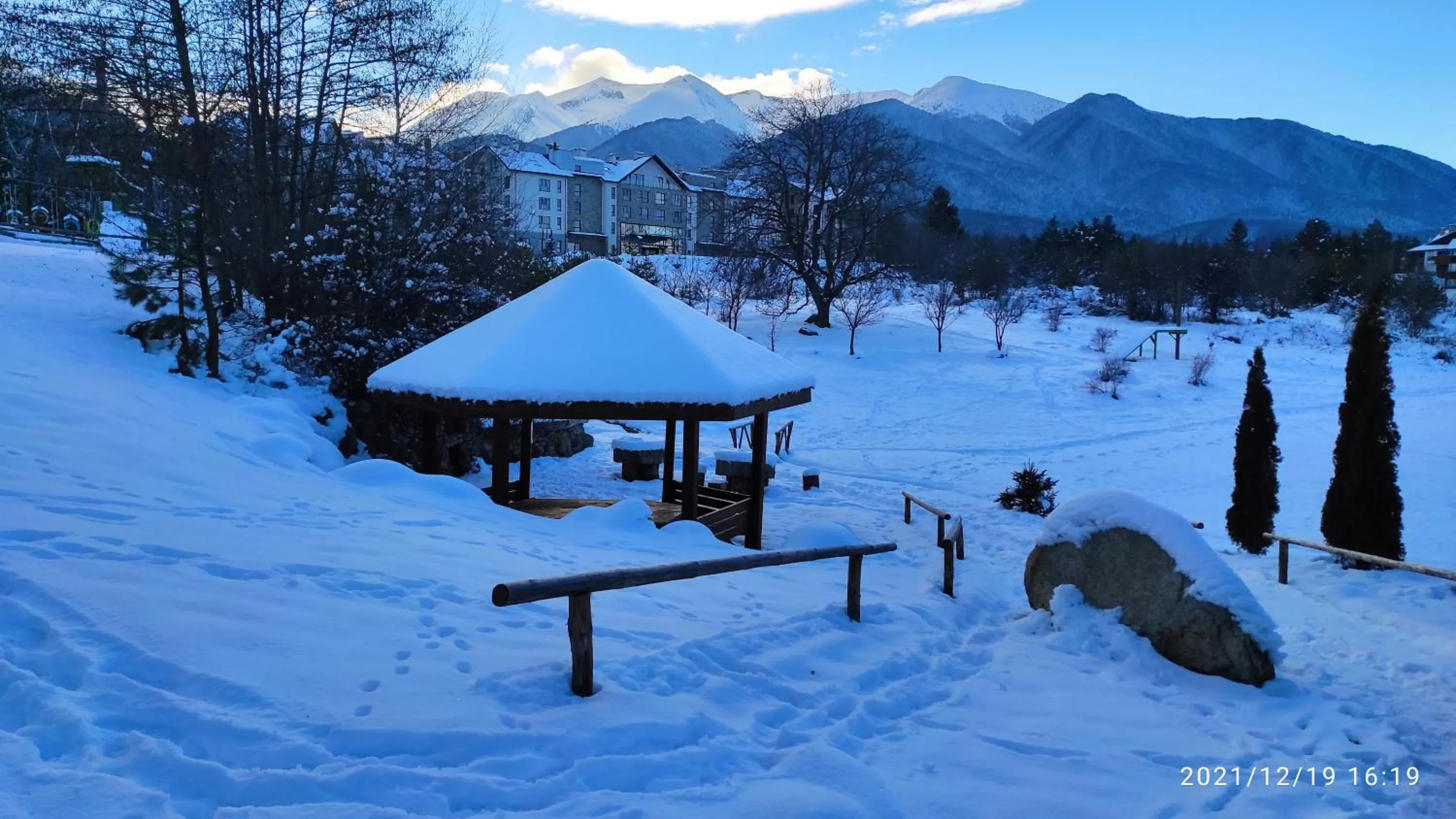 BBQ facilities, Winter in Studio D06, Green Life Bansko