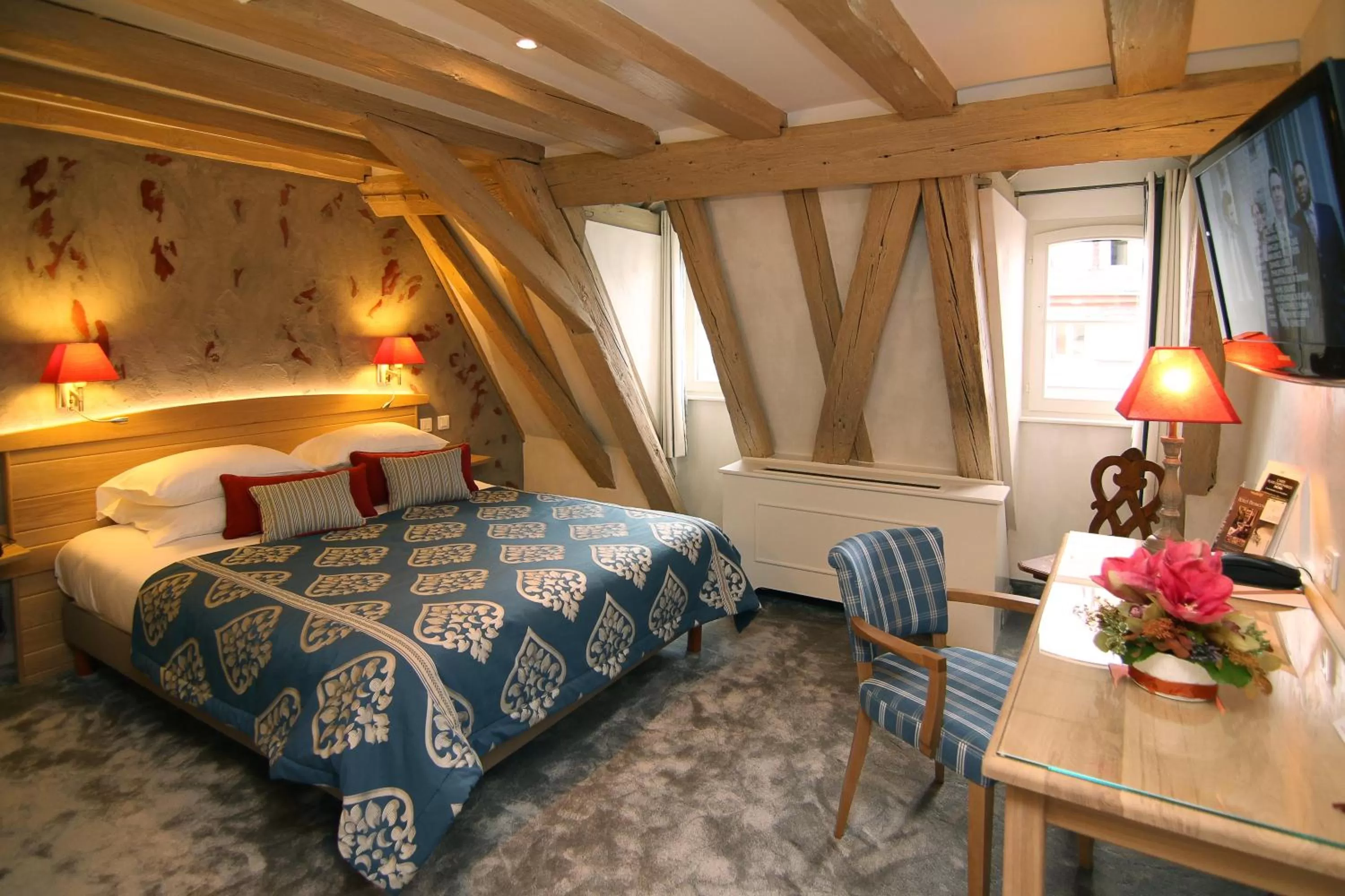 Bedroom, Bed in Hotel Beaucour