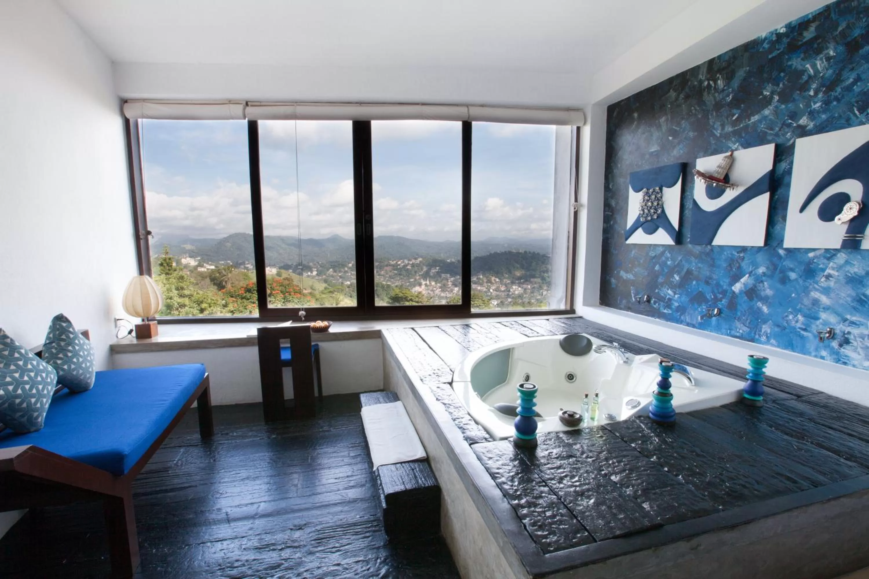 Bathroom, Bed in The Theva Residency