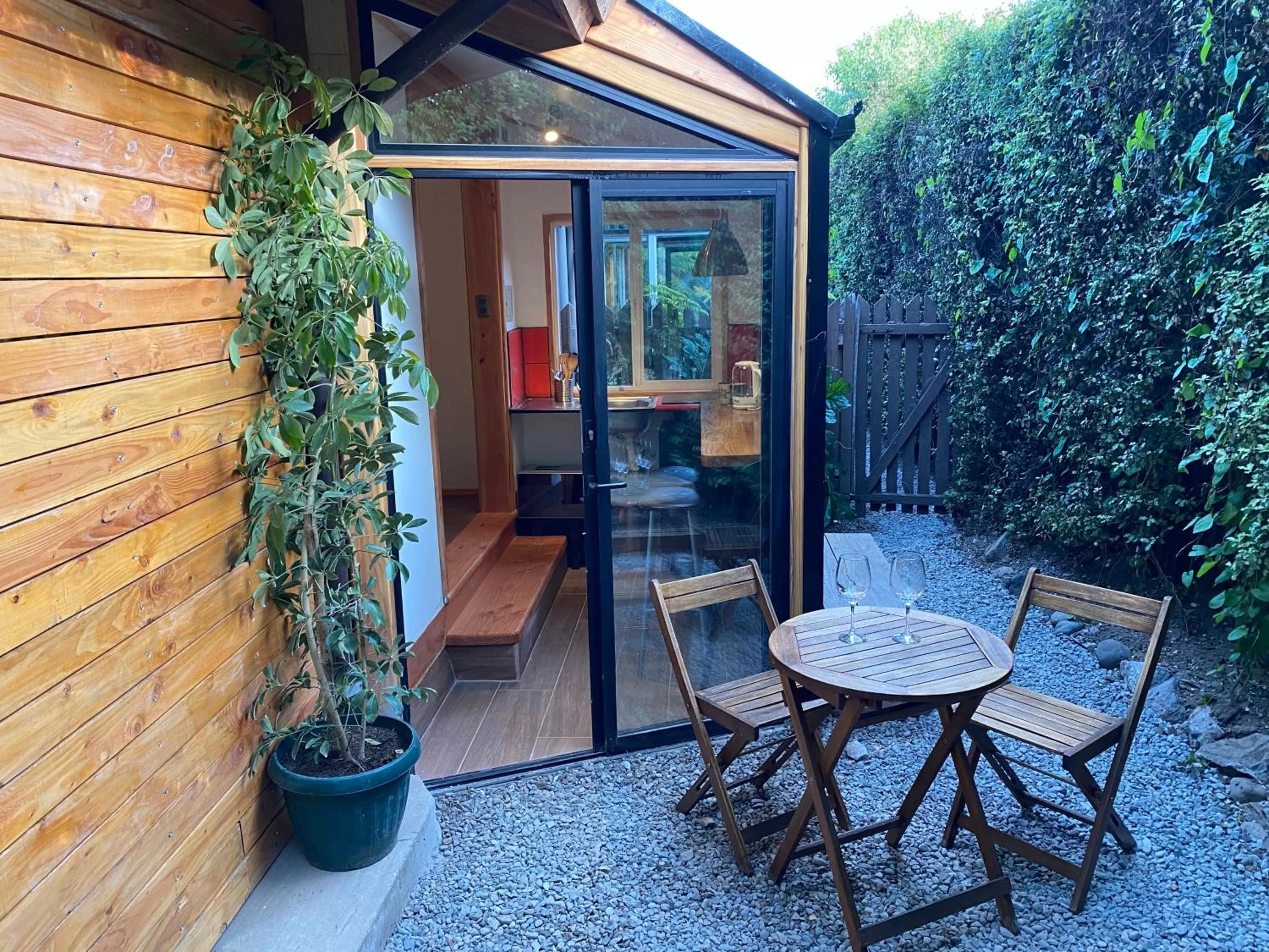 Patio in French Andes Apart Hostel