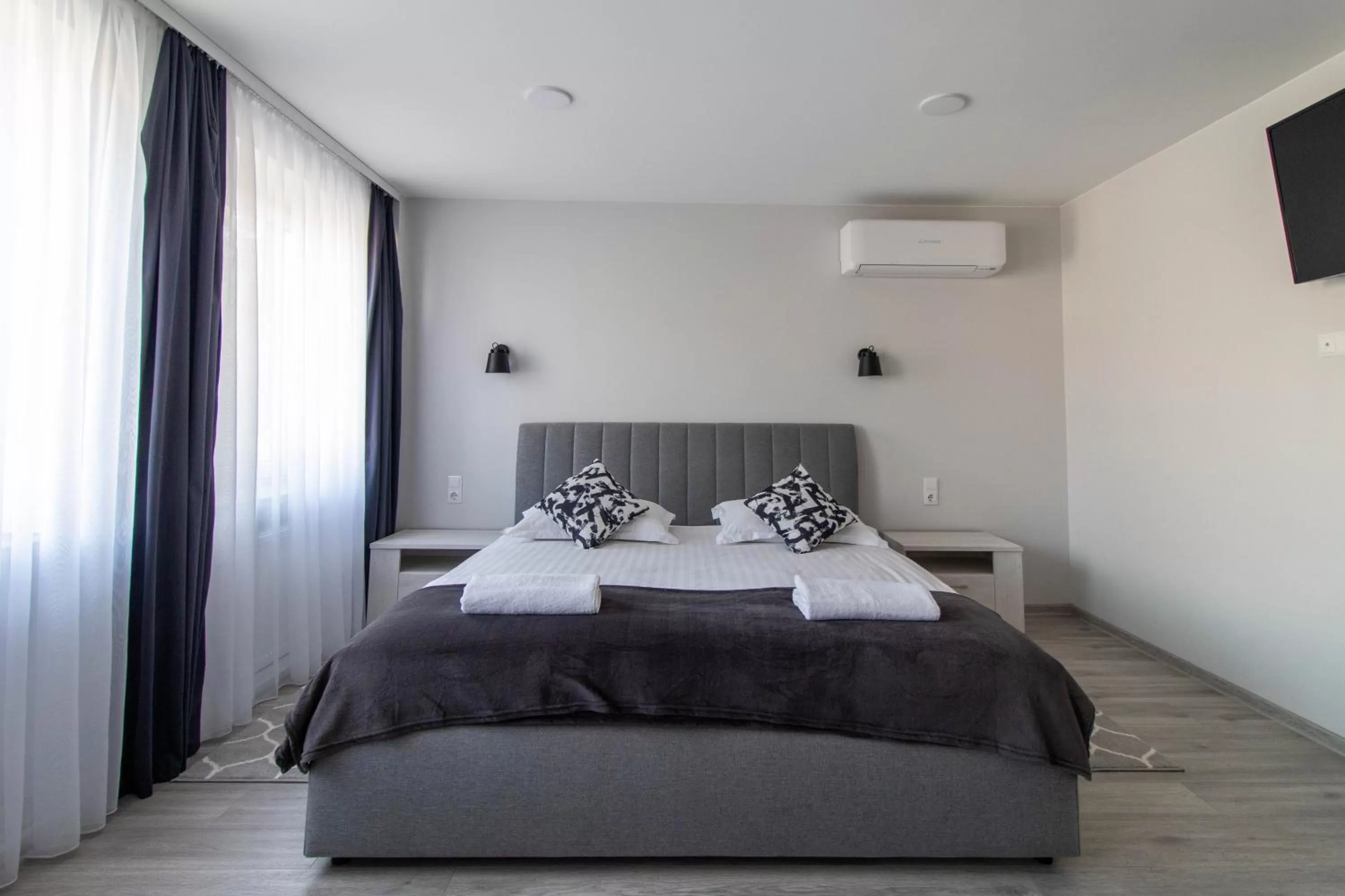 Bed in Dzukija Hotel