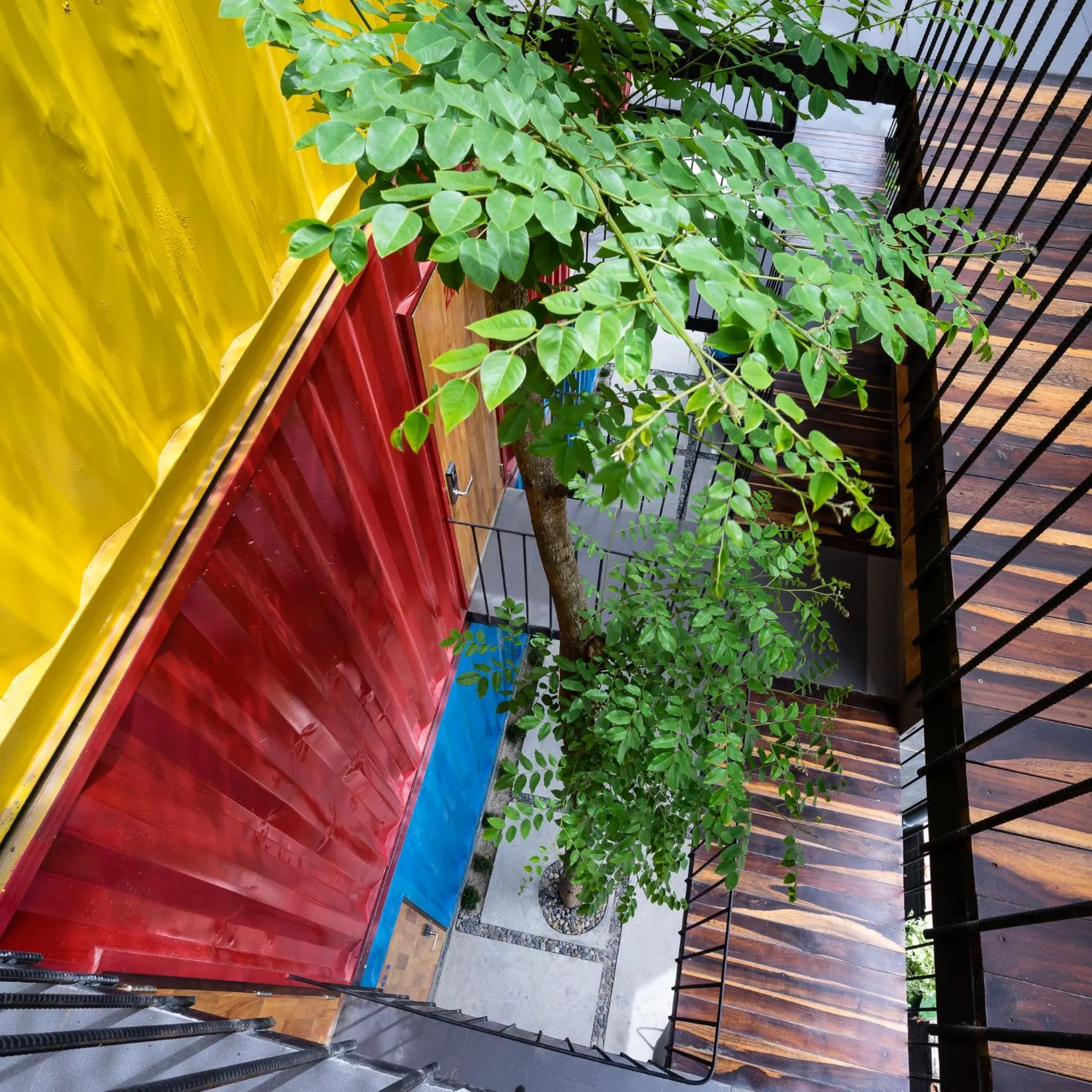 Inner courtyard view in Ccasa Hostel