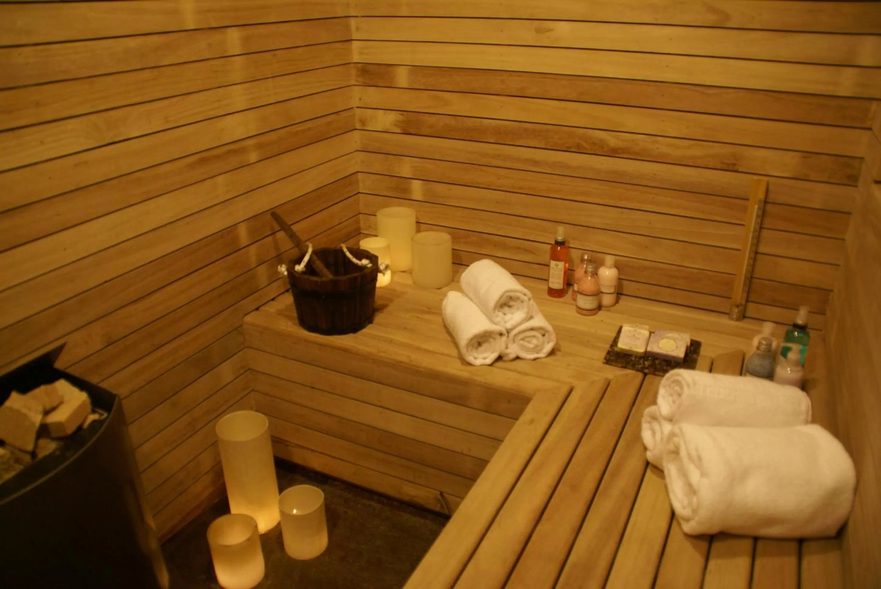 Sauna in El Oasis Apart Hotel