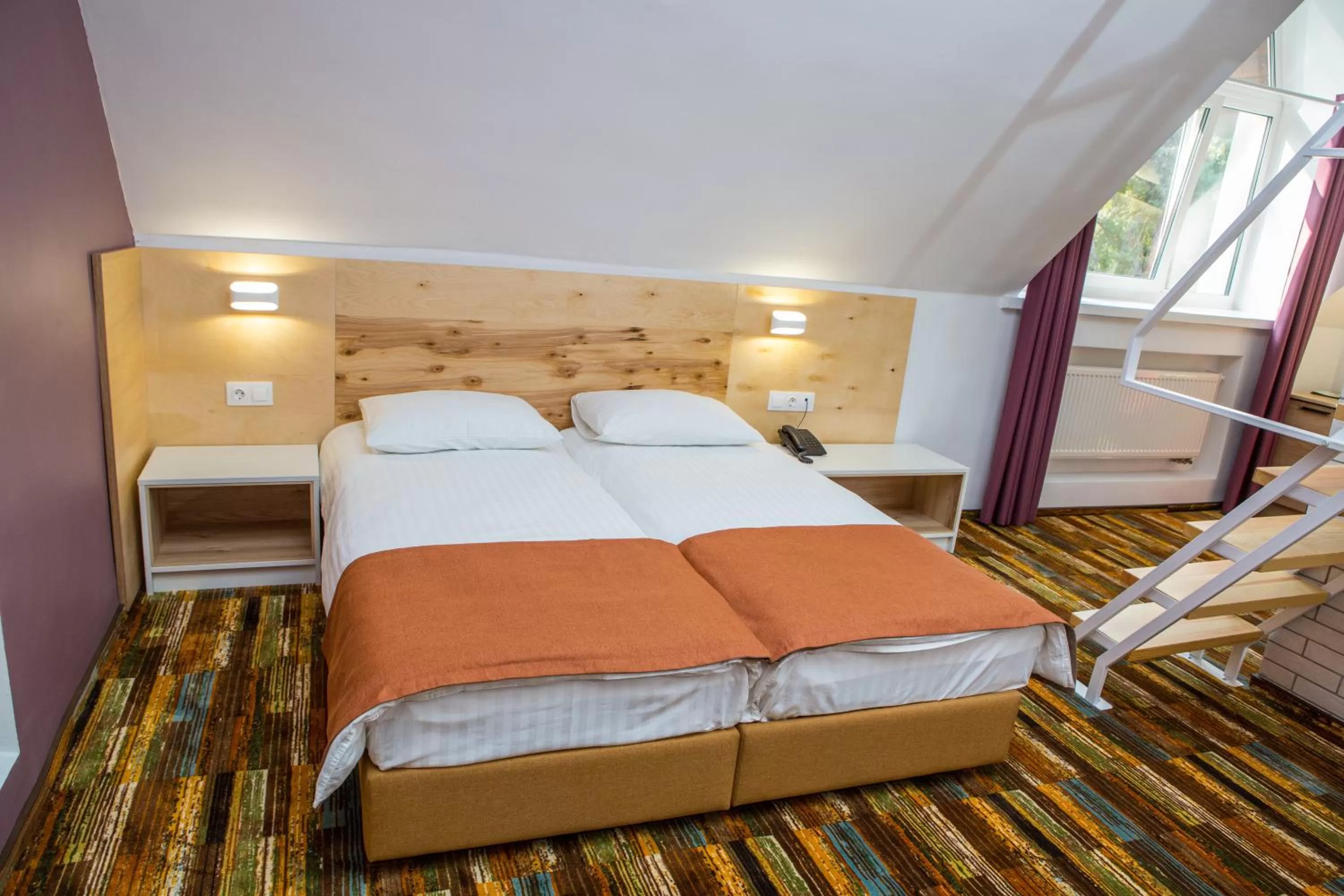 Bed in Ukraina Hotel