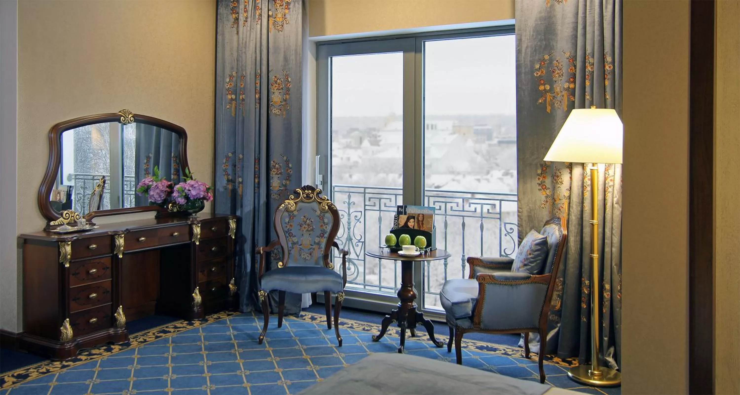 Seating area in Orion Hotel Bishkek