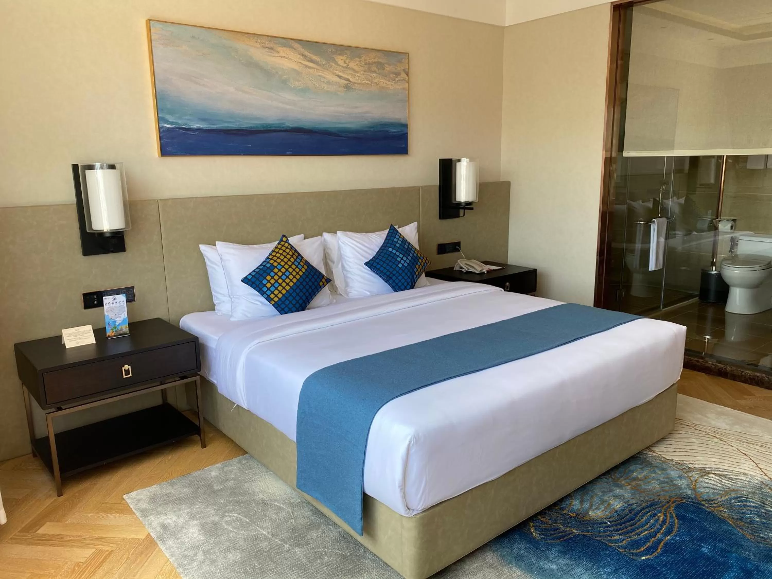 Bed in Ocean Delight Boutique Hotel 海悦精品酒店
