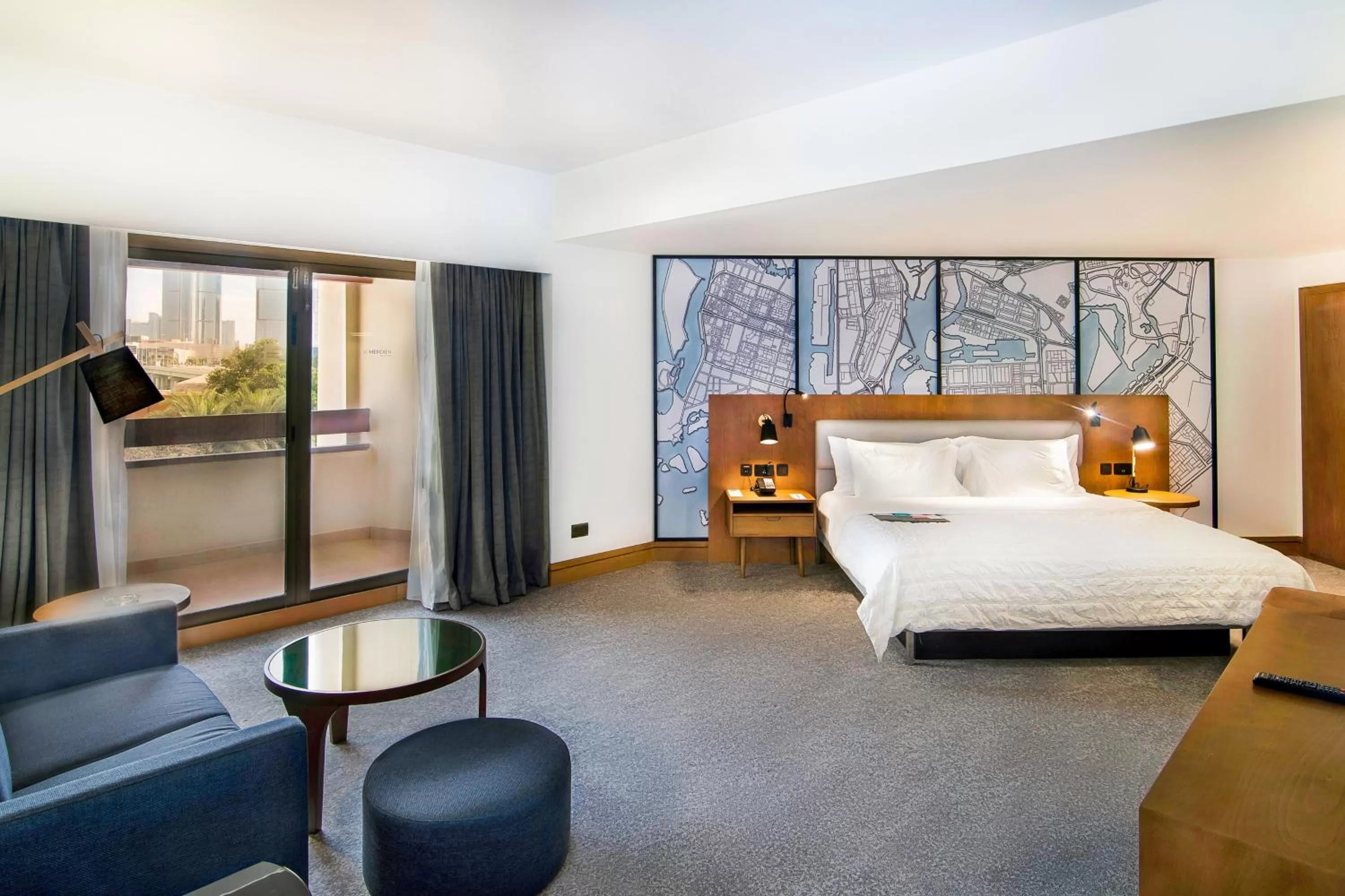 Living room, Bed in Le Meridien Abu Dhabi Resort
