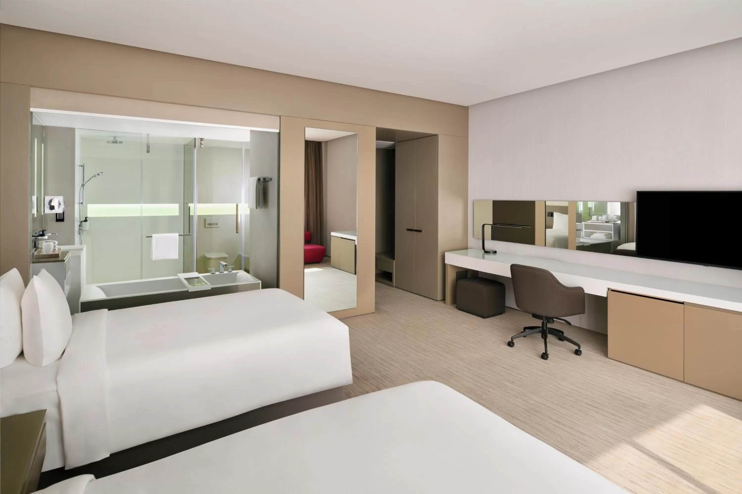 Bathroom, Bed in InterContinental Dubai Marina by IHG
