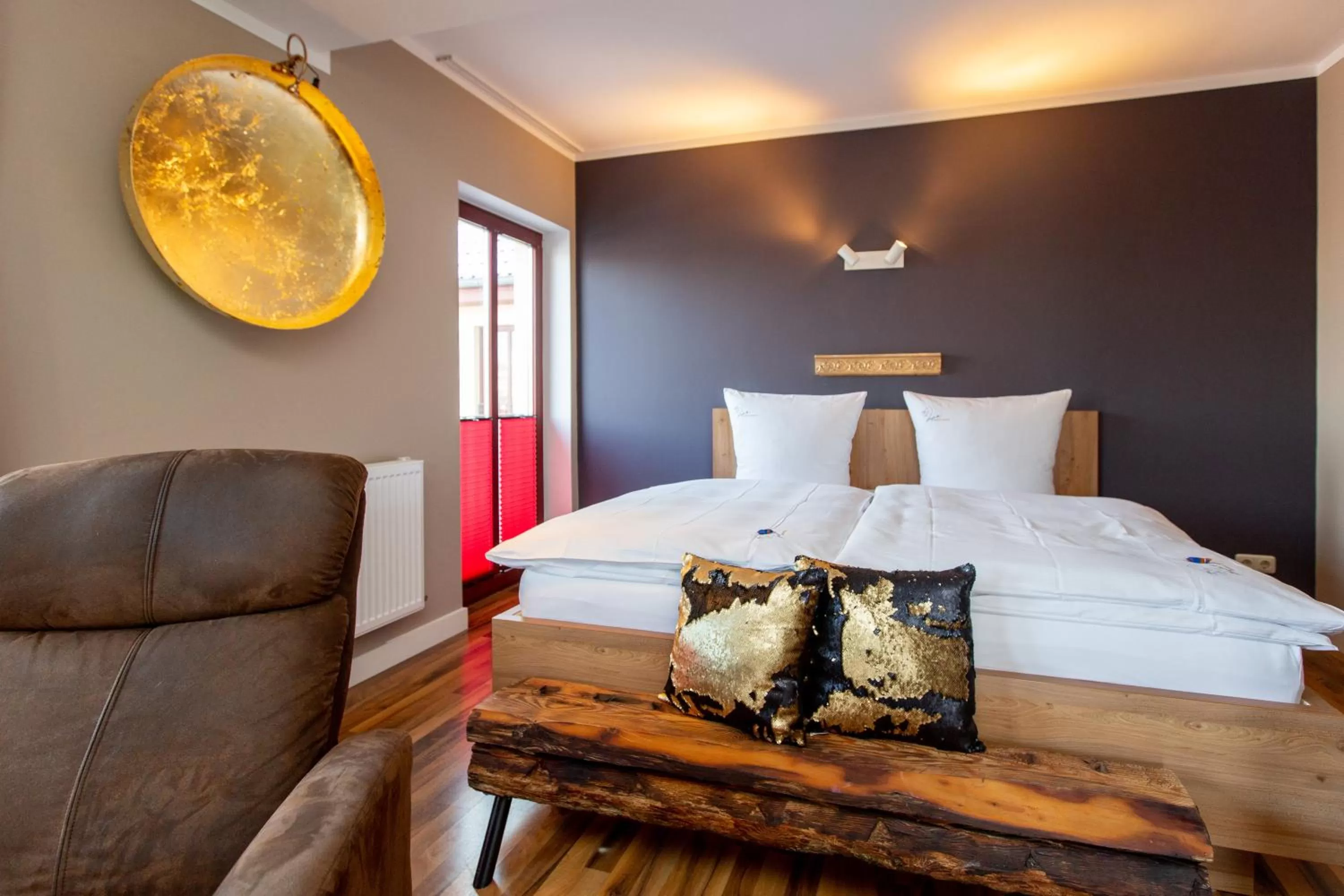 Bed in Hotel Inselhof