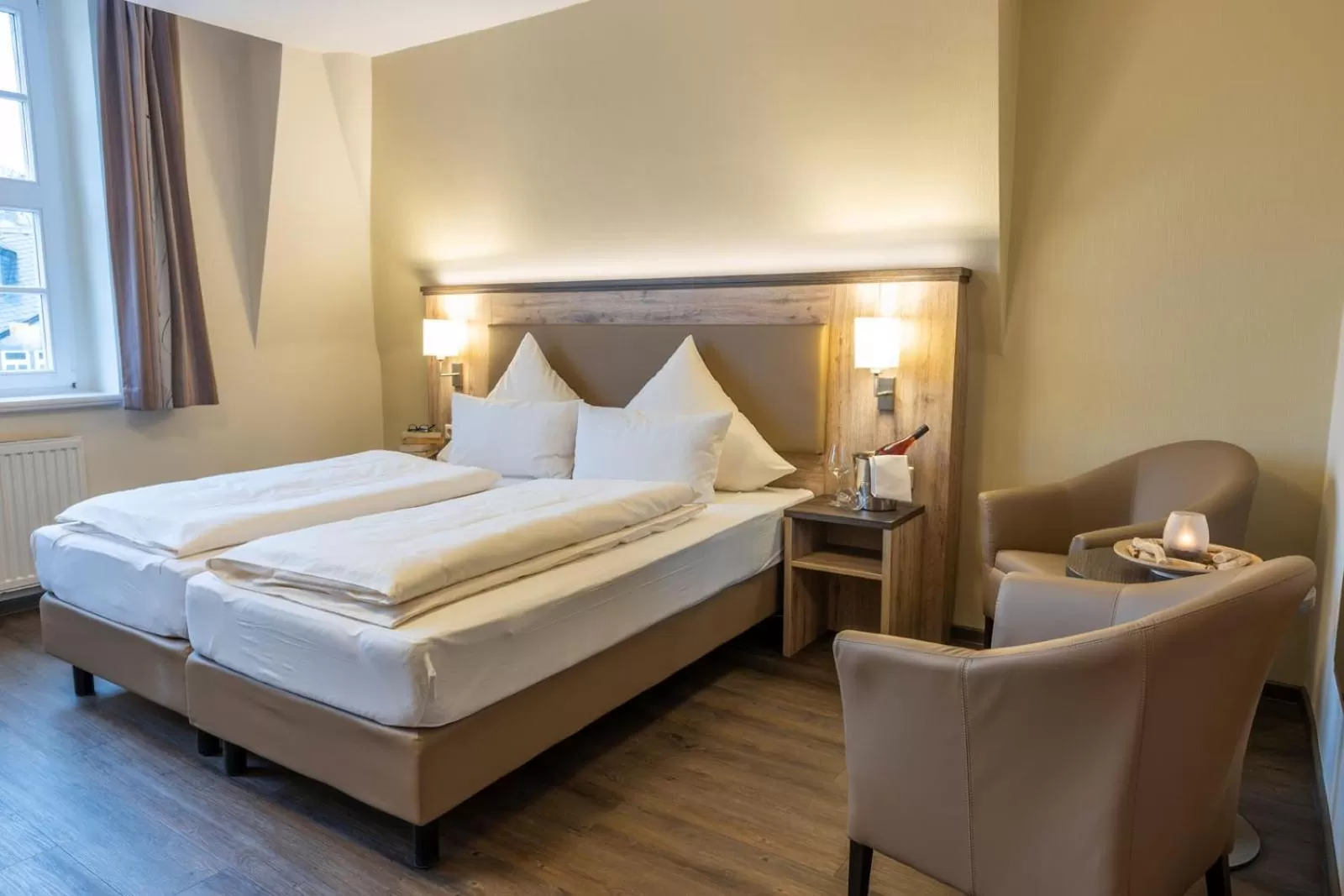 Bed in Hotel Ratskeller Schwarzenberg