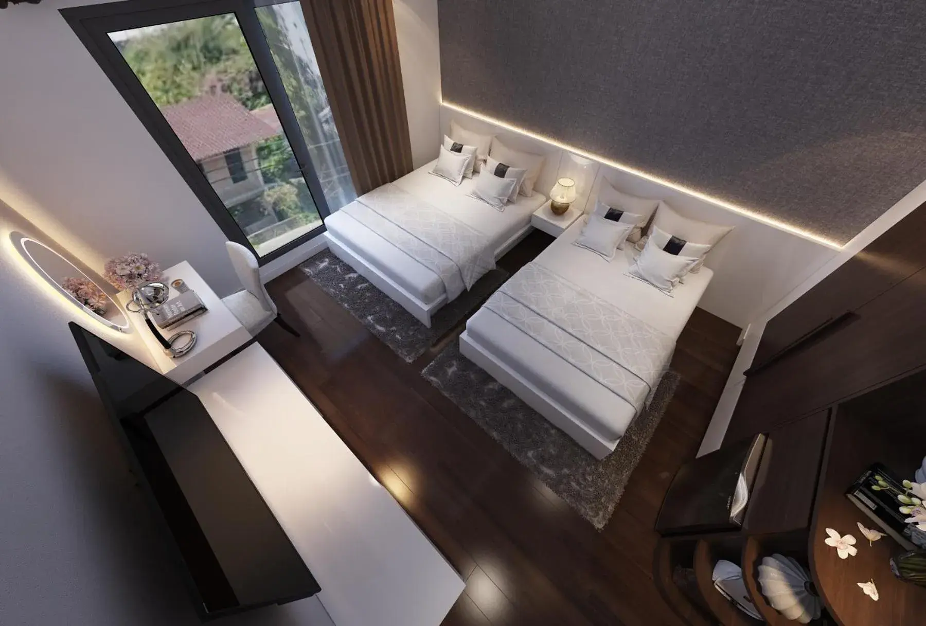 Twin Room with Bath - Complimentary round-trip airport transfer upon request in Ha Noi Hotel near Tan Son Nhat International Airport Twin Room with Bath - Complimentary round-trip airport transfer upon request in Ha Noi Hotel near Tan Son Nhat International Airport