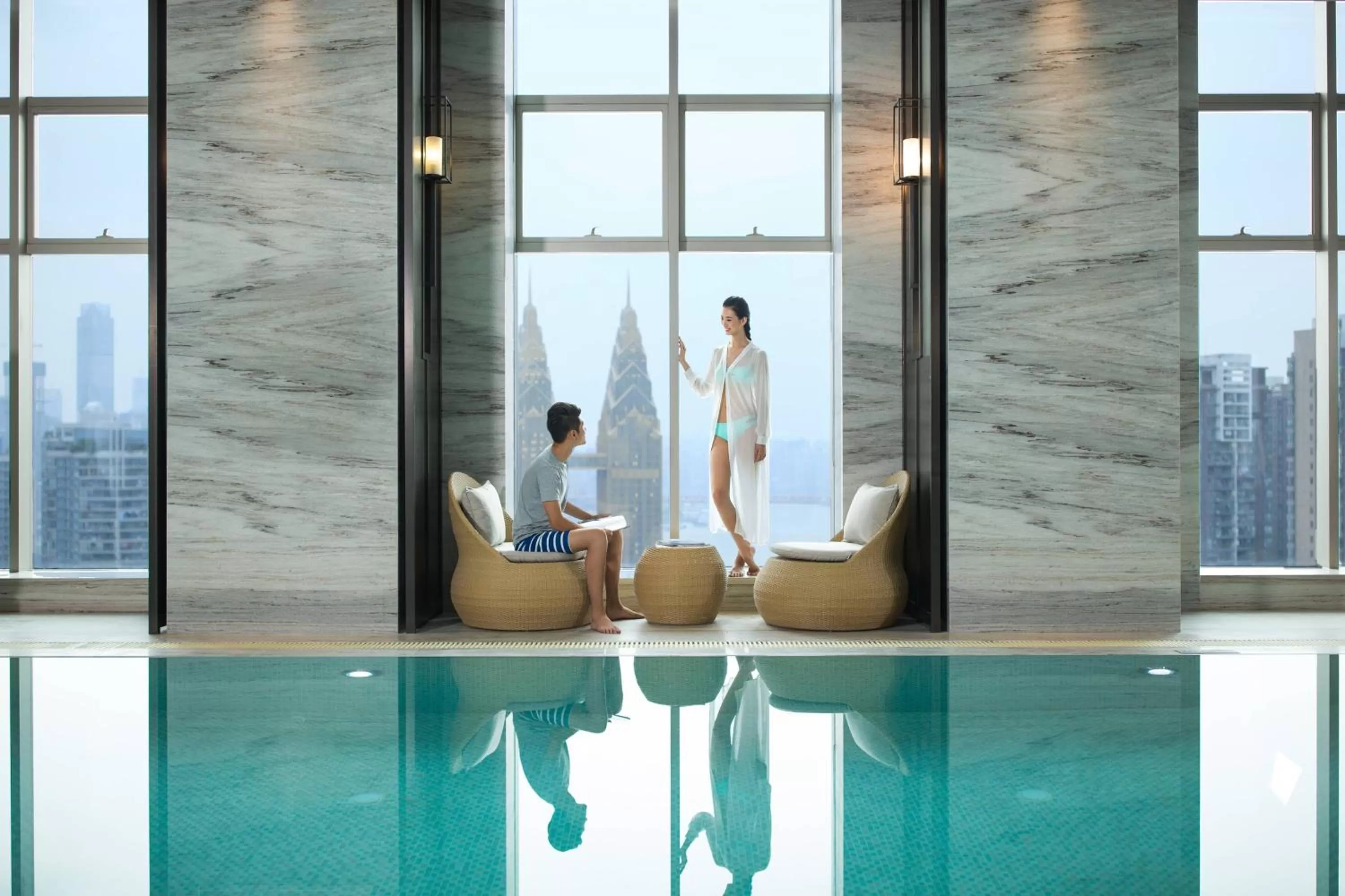 Swimming pool in Chongqing Marriott Hotel