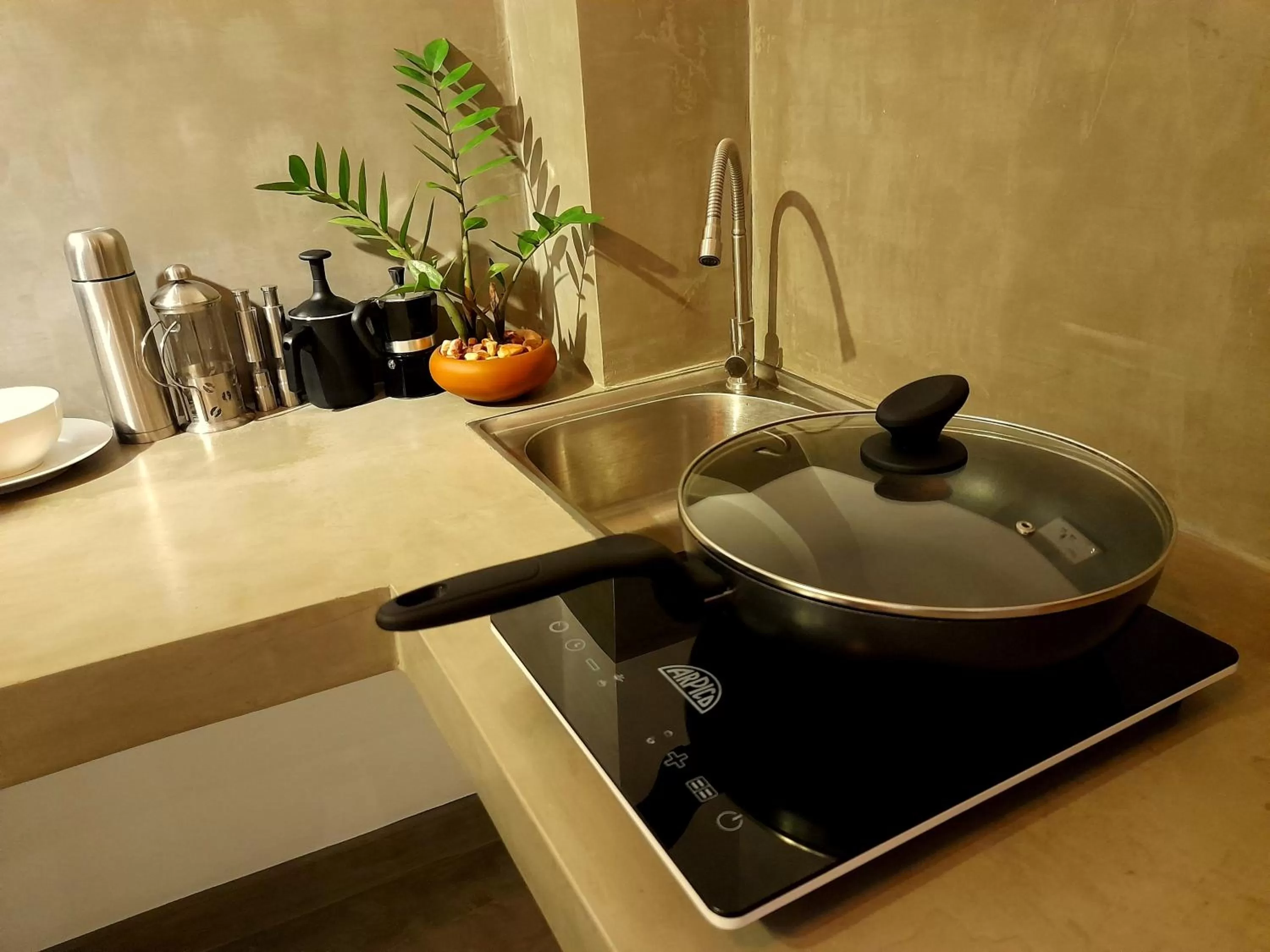 Kitchen or kitchenette in Weligama Bay Watsila Resort