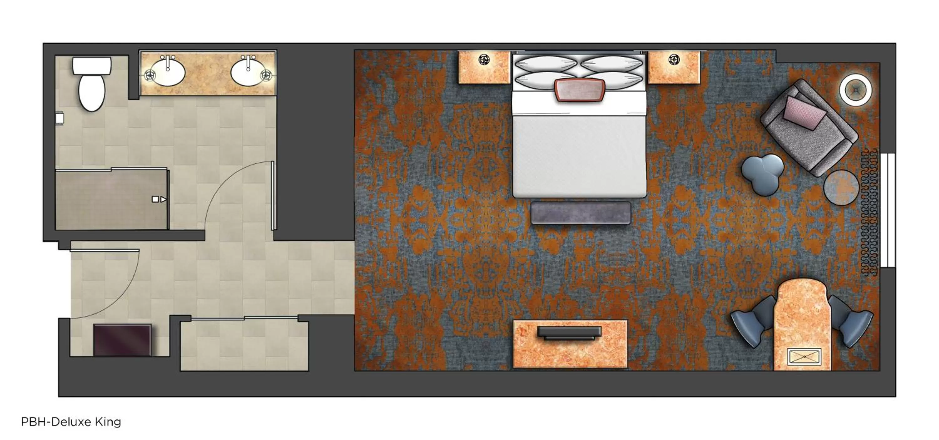 Floor plan in Universal's Loews Portofino Bay Hotel